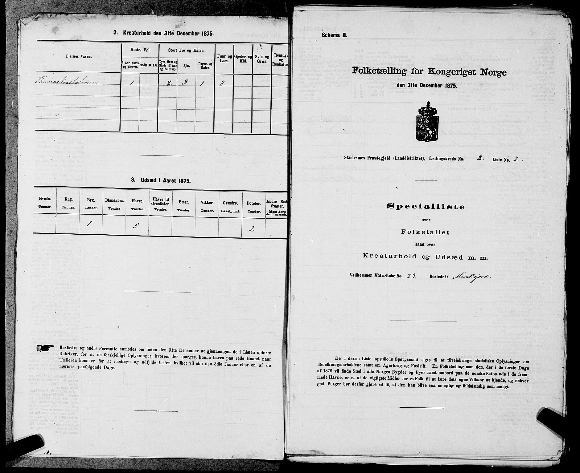 SAST, Folketelling 1875 for 1150L Skudenes prestegjeld, Falnes sokn, Åkra sokn og Ferkingstad sokn, 1875, s. 149