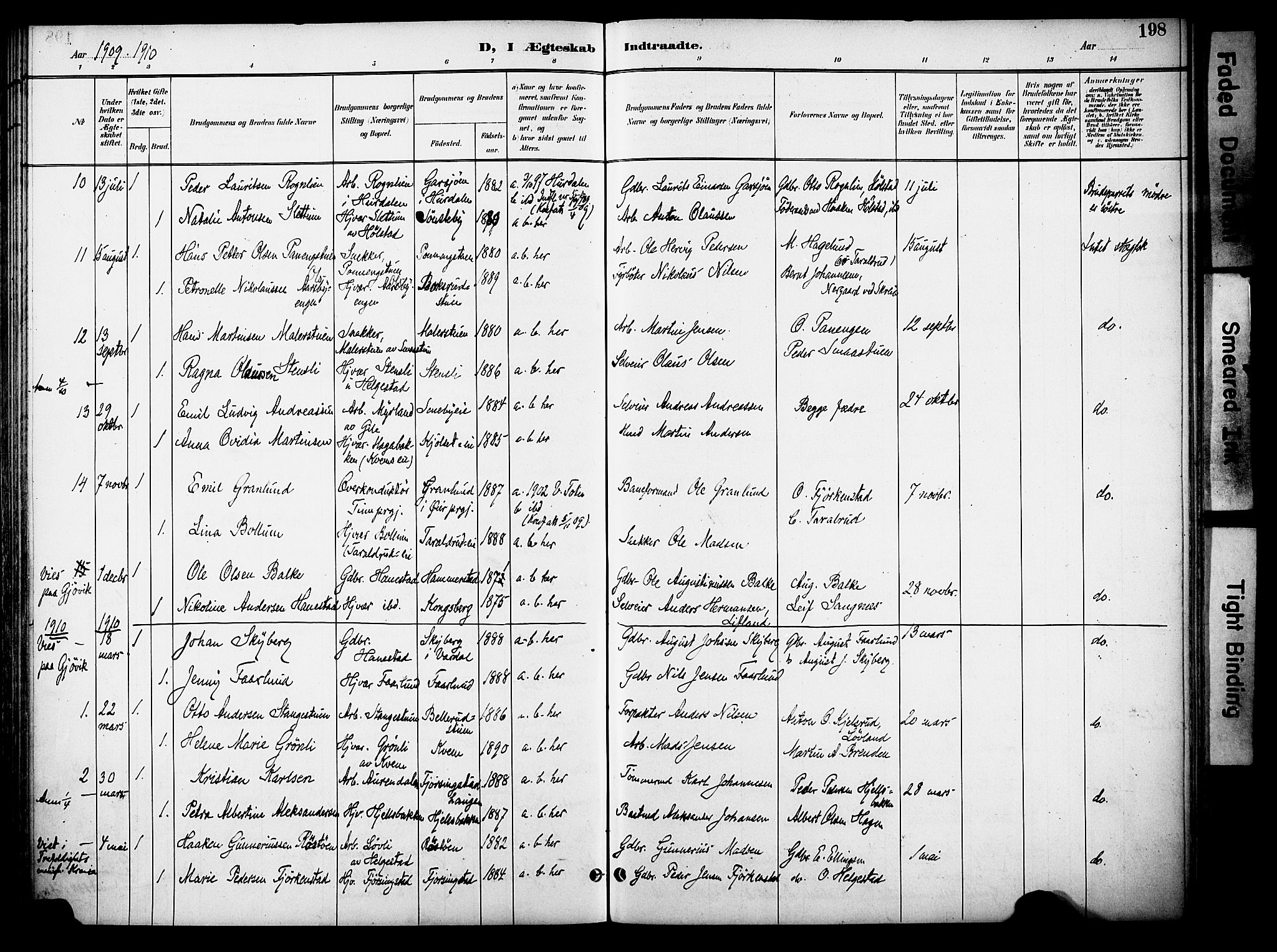 Østre Toten prestekontor, AV/SAH-PREST-104/H/Ha/Haa/L0009: Ministerialbok nr. 9, 1897-1913, s. 198