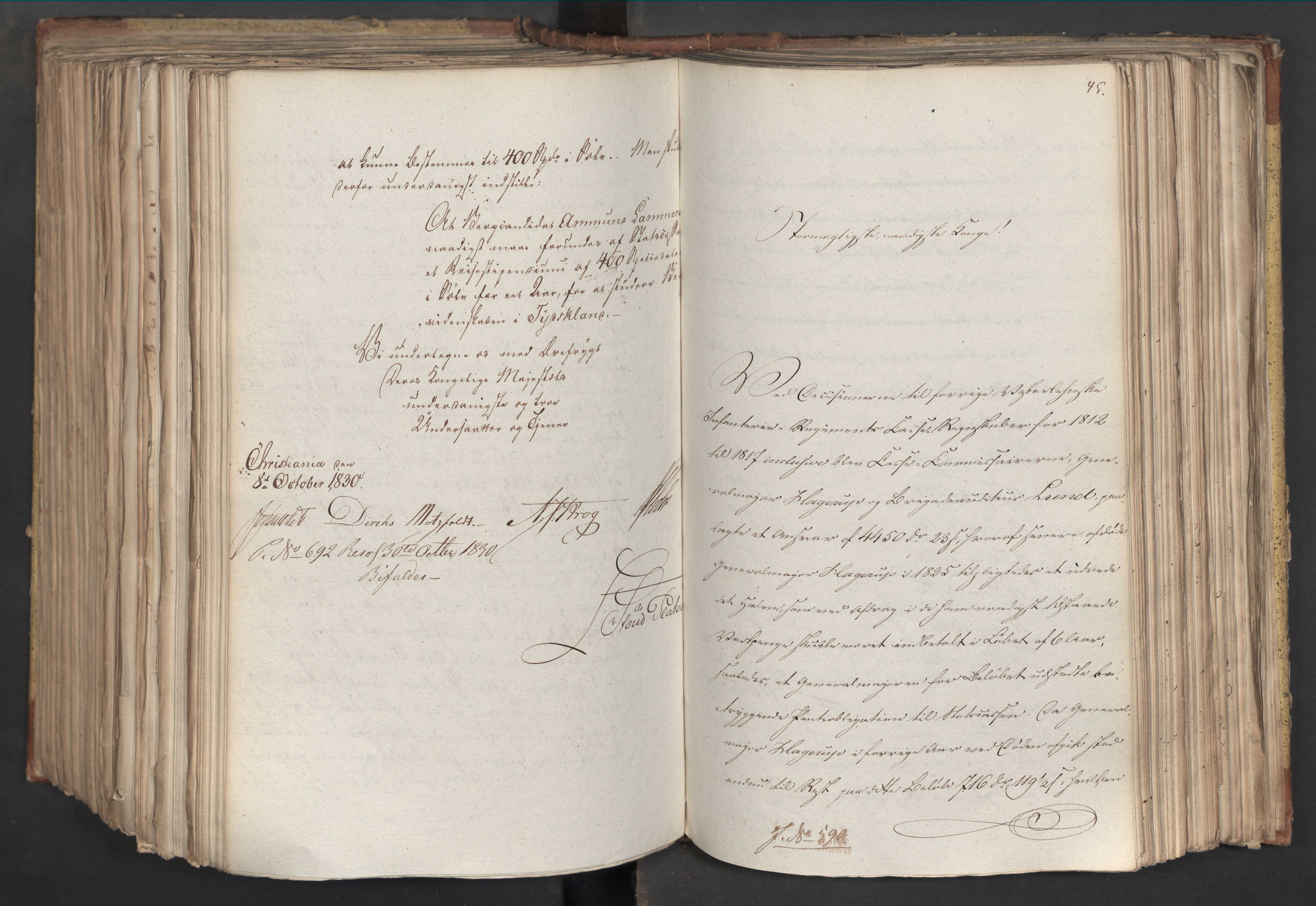 Statsrådsavdelingen i Stockholm, AV/RA-S-1003/D/Da/L0067: Regjeringsinnstillinger nr. 450-659, 1830, s. 505