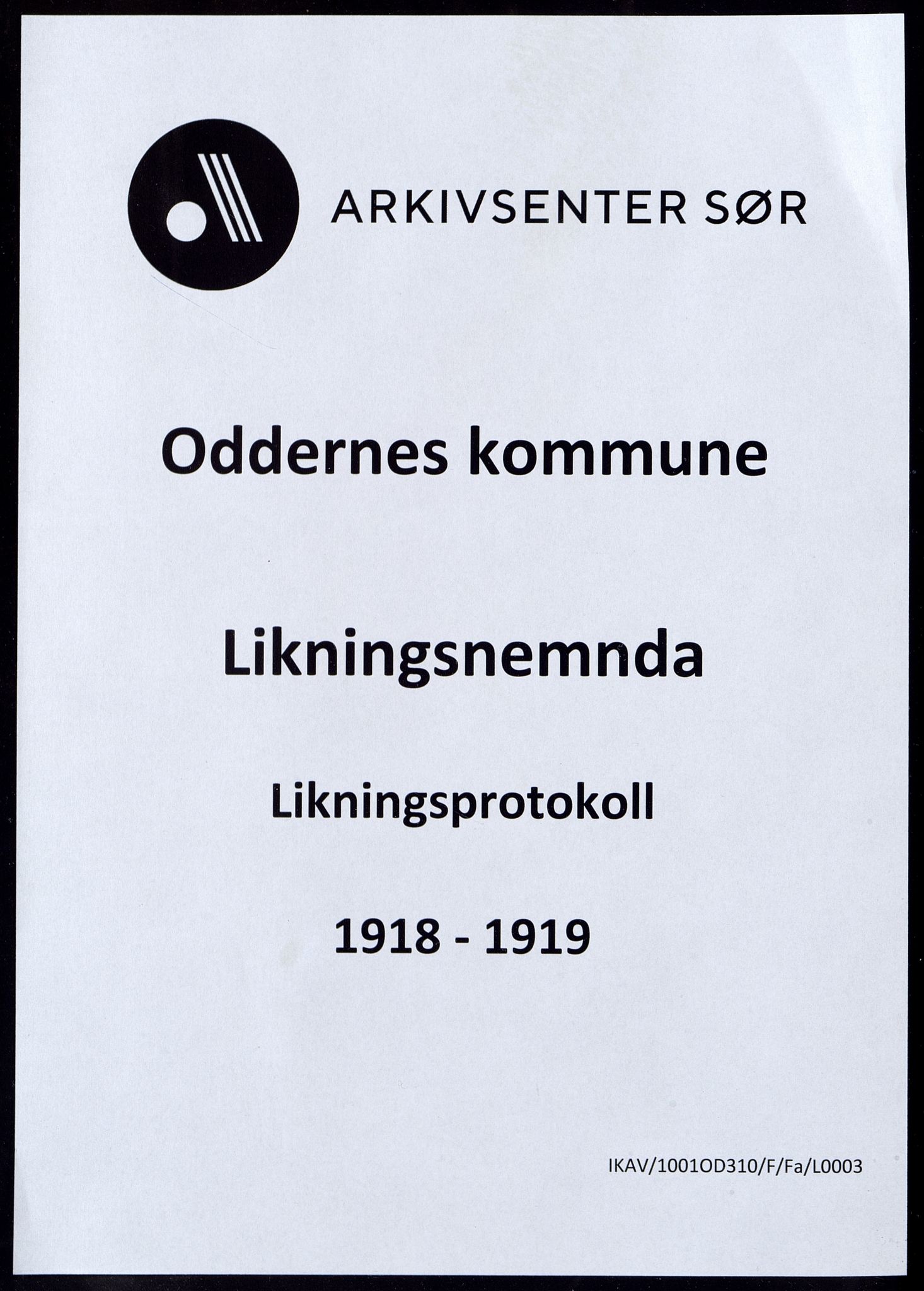 Oddernes kommune - Likningsnemnda, IKAV/1001OD310/F/Fa/L0003: Likningsprotokoll - kommuneskatt og skoleskatt, 1918-1919