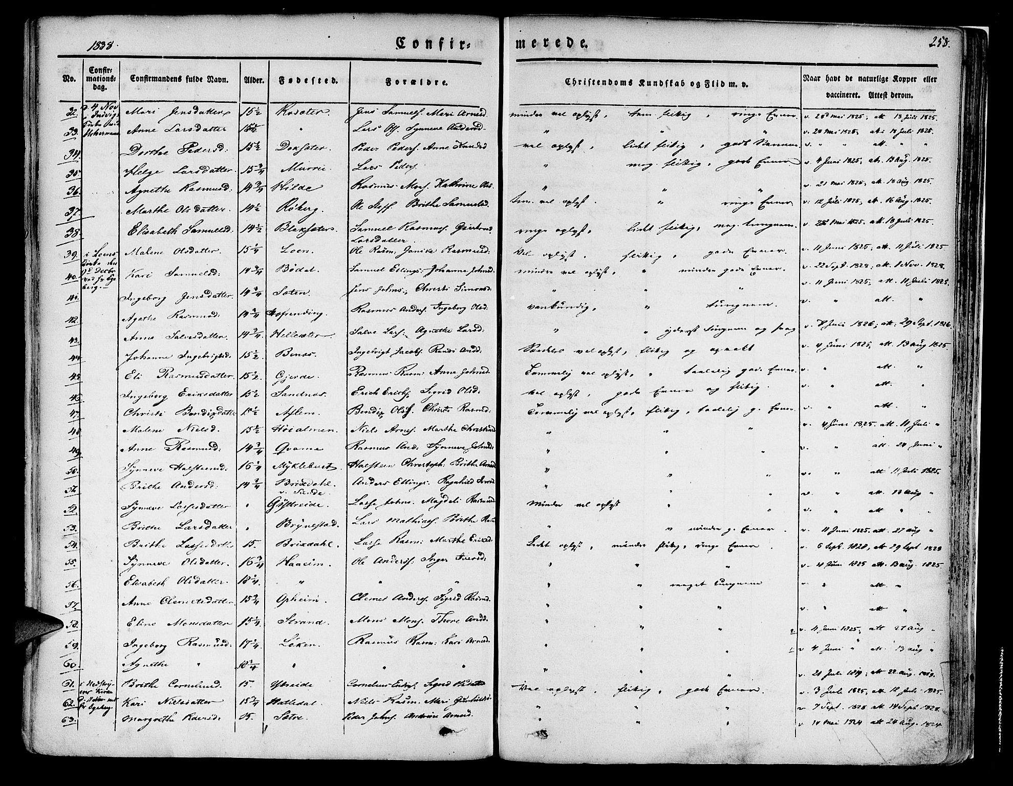 Innvik sokneprestembete, SAB/A-80501: Ministerialbok nr. A 4I, 1831-1846, s. 258