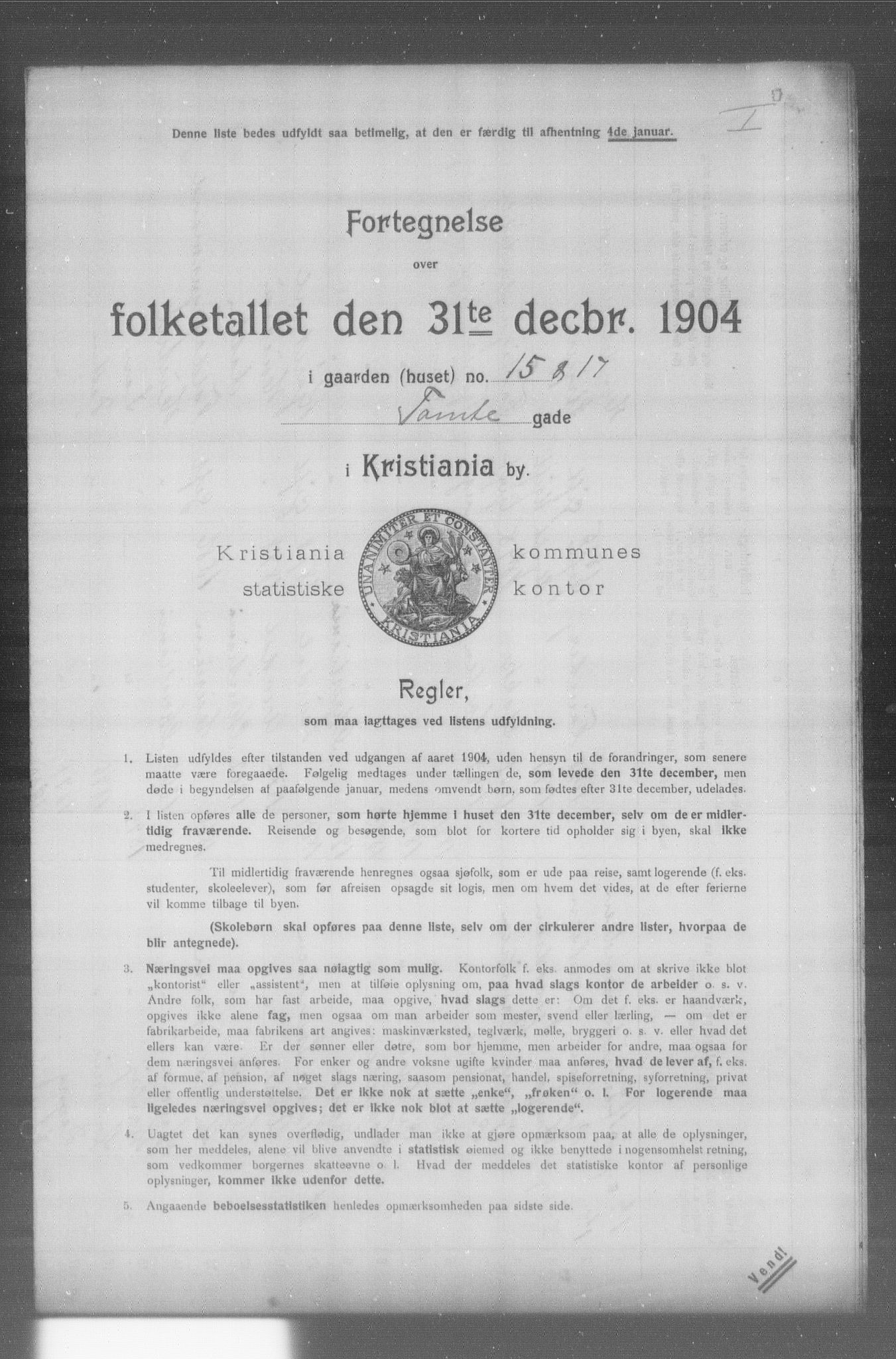 OBA, Kommunal folketelling 31.12.1904 for Kristiania kjøpstad, 1904, s. 21390