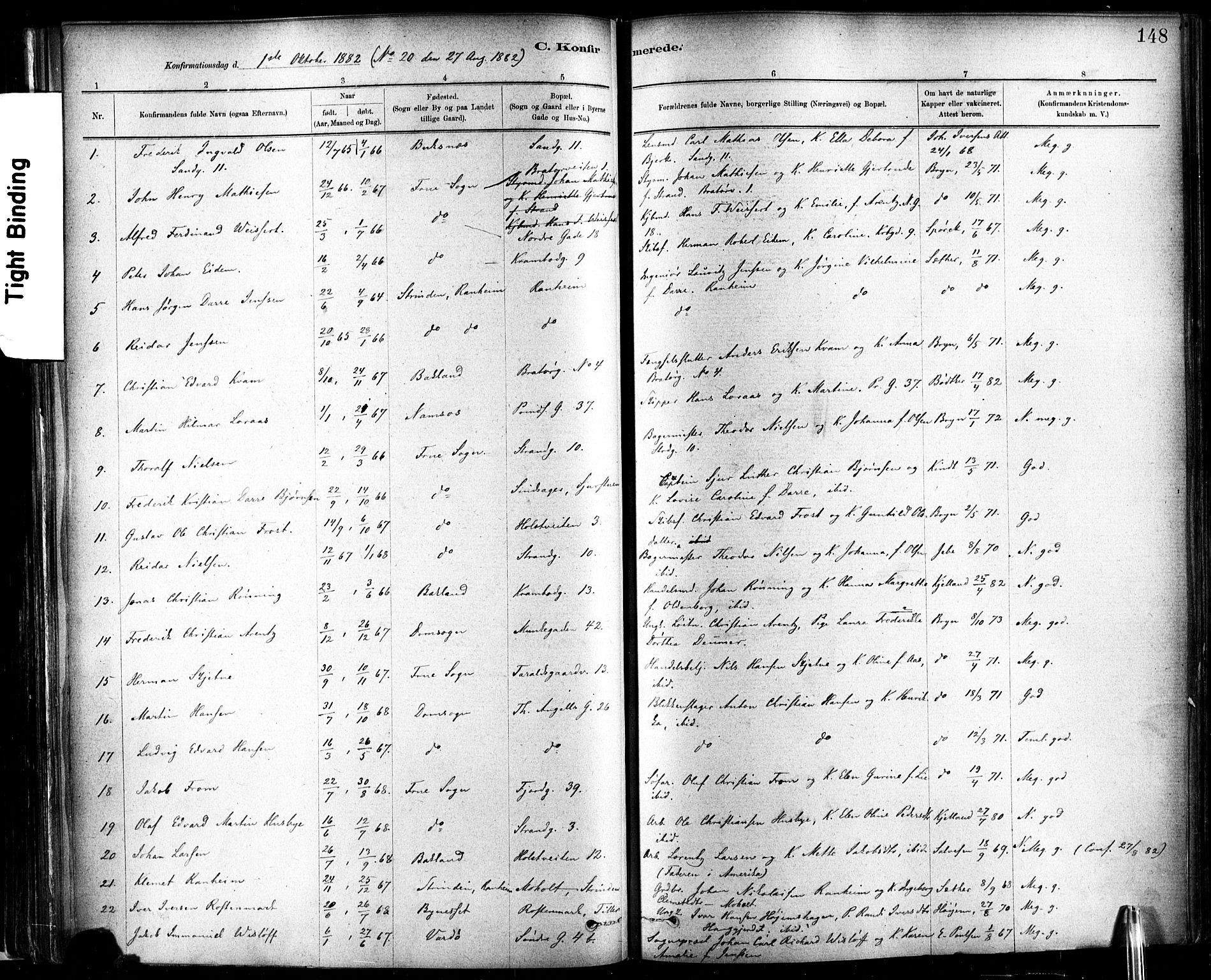 Ministerialprotokoller, klokkerbøker og fødselsregistre - Sør-Trøndelag, SAT/A-1456/602/L0119: Ministerialbok nr. 602A17, 1880-1901, s. 148