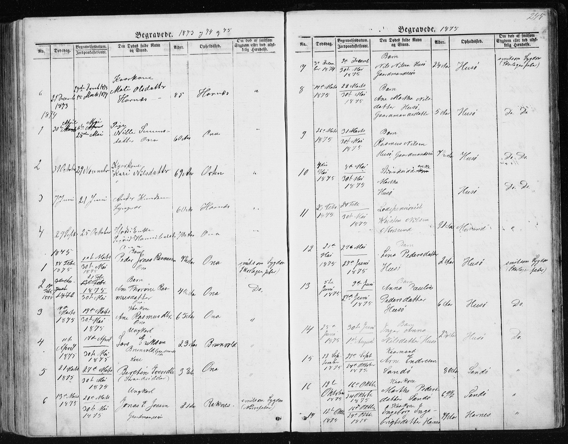 Ministerialprotokoller, klokkerbøker og fødselsregistre - Møre og Romsdal, SAT/A-1454/561/L0732: Klokkerbok nr. 561C02, 1867-1900, s. 245