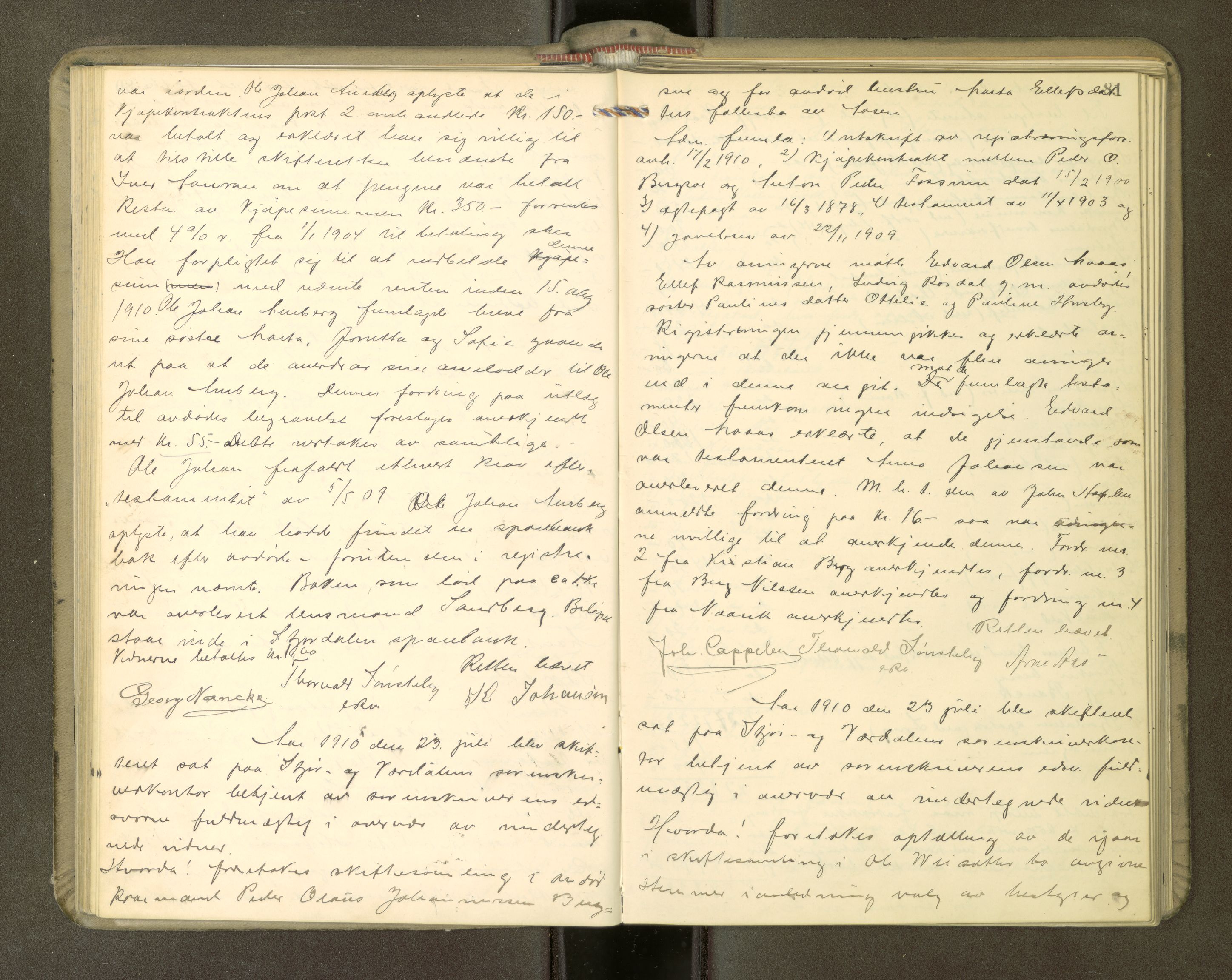 Stjør- og Verdal sorenskriveri, AV/SAT-A-4167/1/3/3B/L0011: Skifteforhandlingsprotokoll, 1909-1912, s. 81