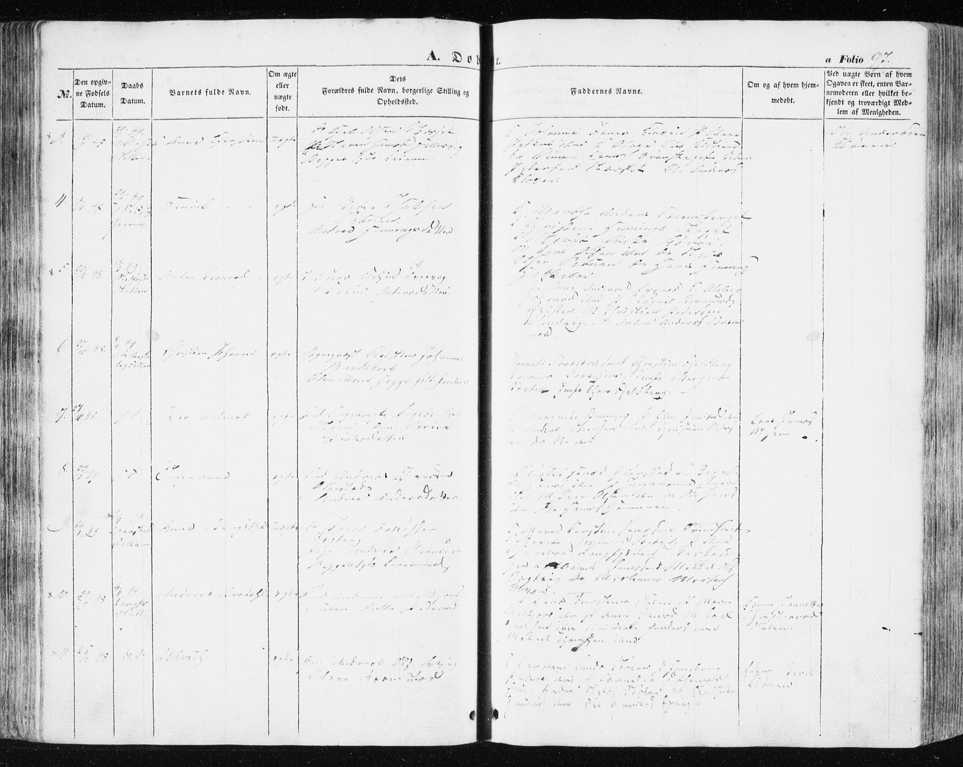 Ministerialprotokoller, klokkerbøker og fødselsregistre - Sør-Trøndelag, SAT/A-1456/634/L0529: Ministerialbok nr. 634A05, 1843-1851, s. 97