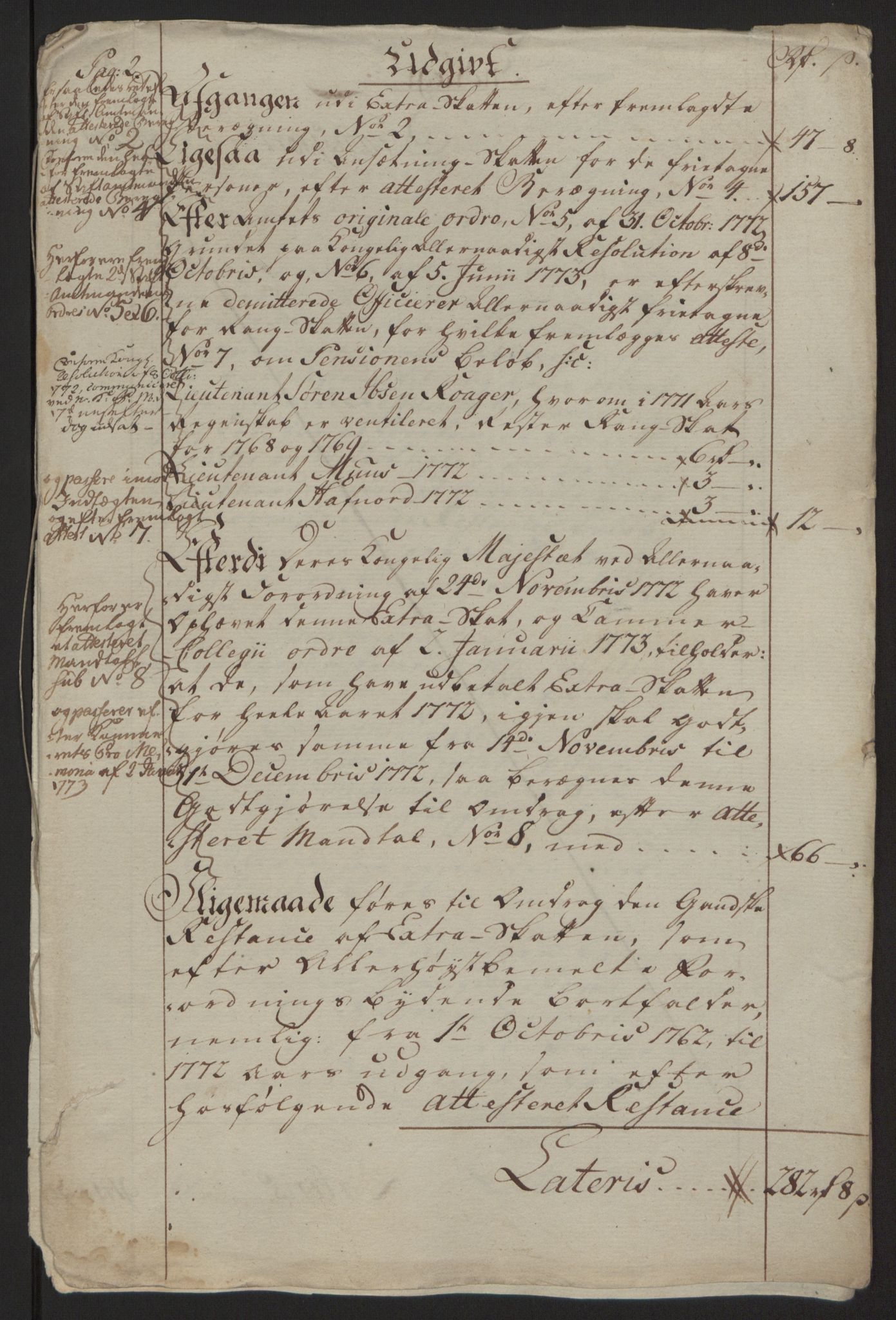 Rentekammeret inntil 1814, Reviderte regnskaper, Fogderegnskap, RA/EA-4092/R63/L4420: Ekstraskatten Inderøy, 1762-1772, s. 480