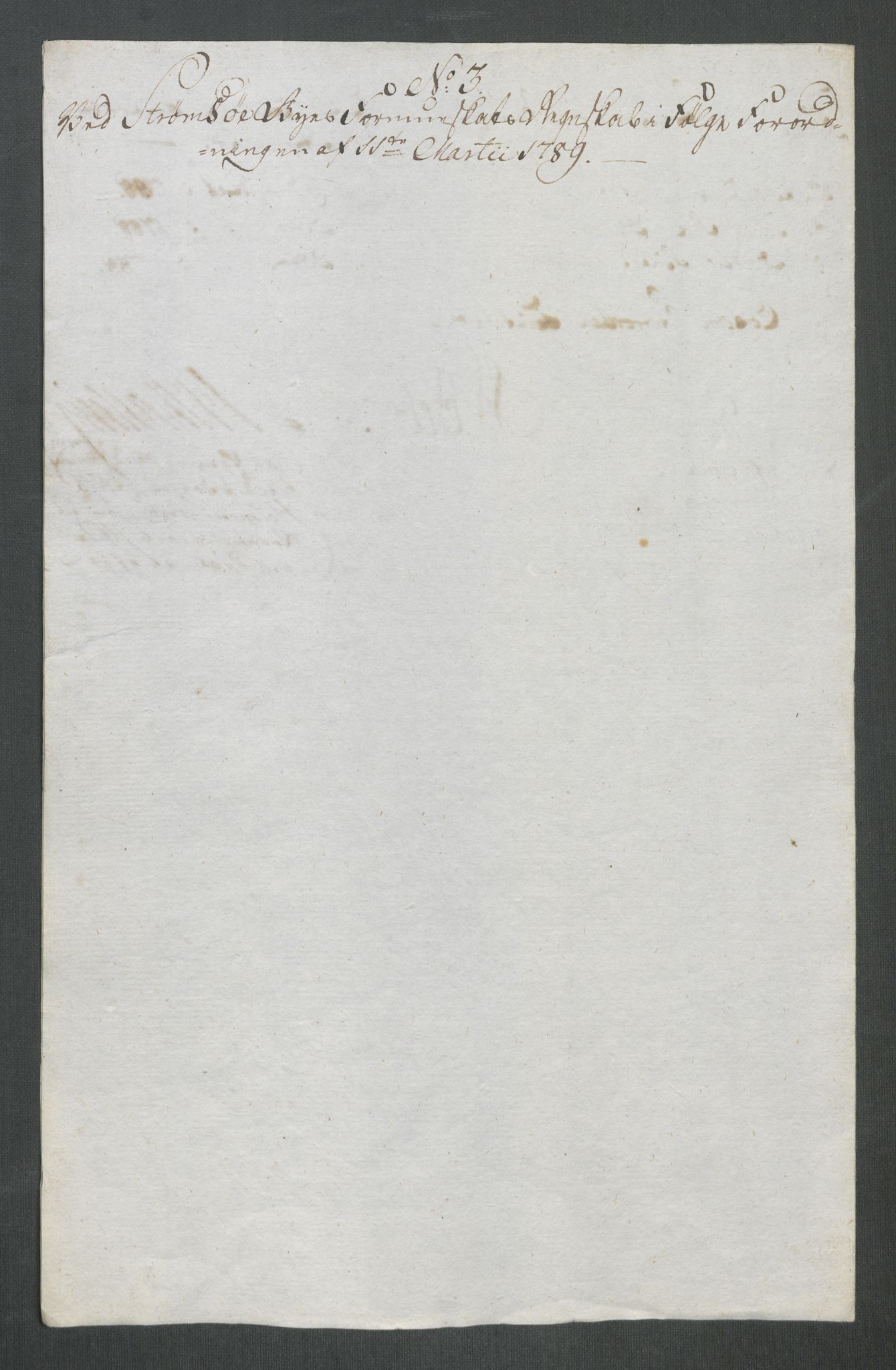 Rentekammeret inntil 1814, Reviderte regnskaper, Mindre regnskaper, RA/EA-4068/Rf/Rfe/L0047: Strinda og Selbu fogderi. Strømsø, 1789, s. 254