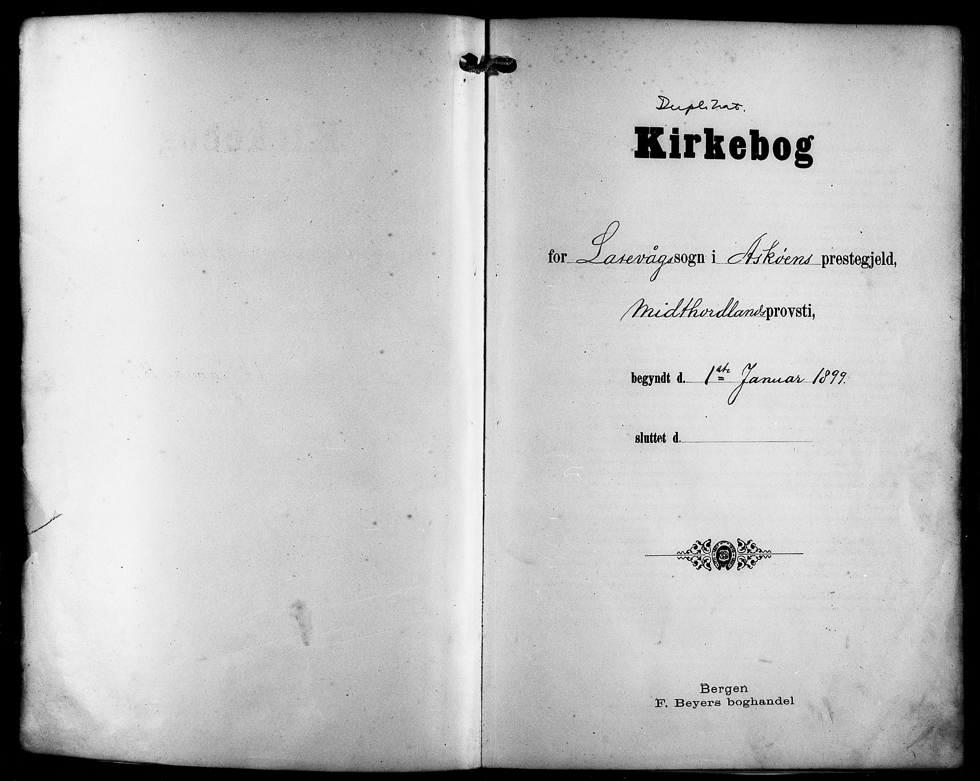 Laksevåg Sokneprestembete, AV/SAB-A-76501/H/Ha/Hab/Haba/L0004: Klokkerbok nr. A 4, 1899-1909