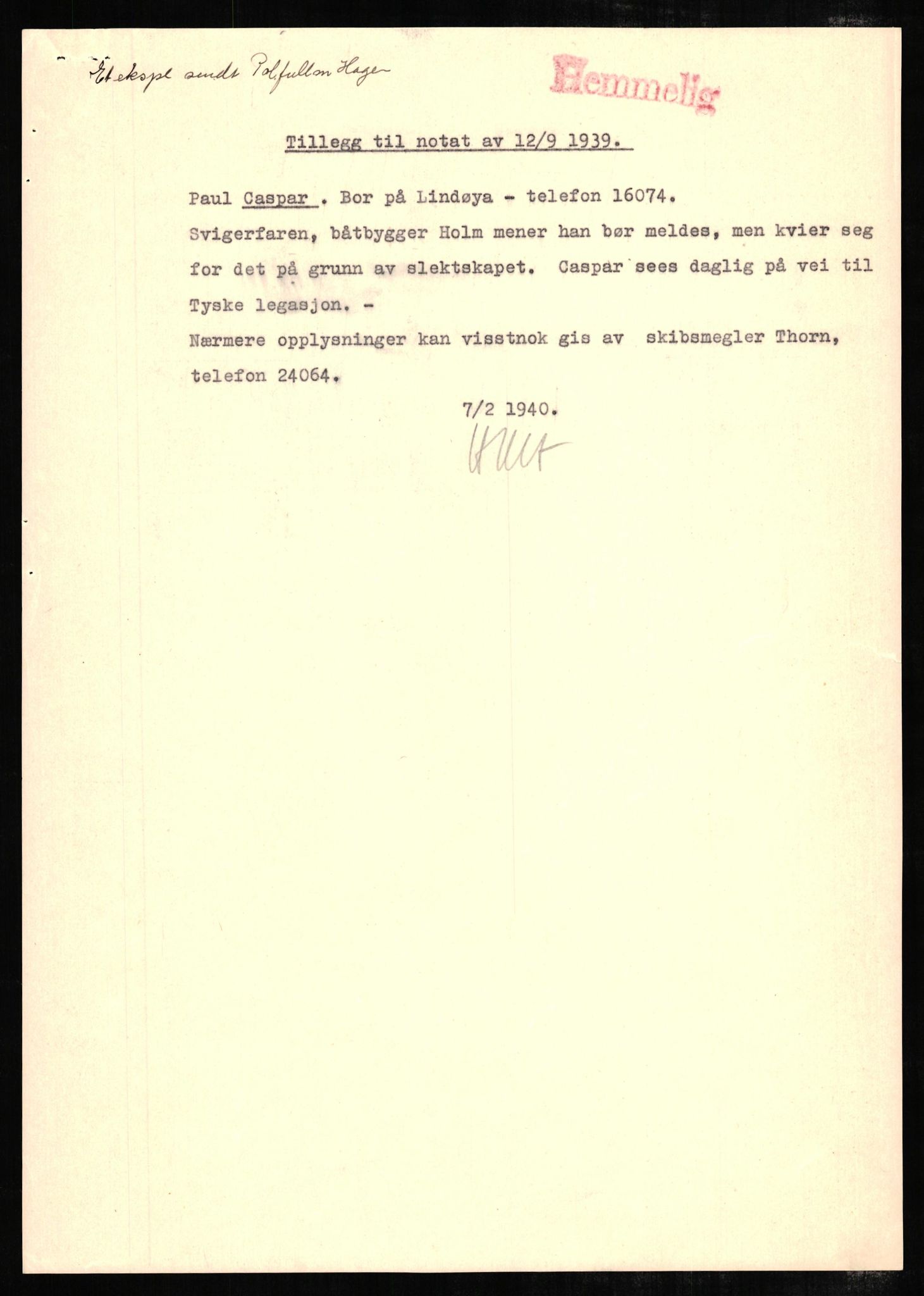 Forsvaret, Forsvarets overkommando II, AV/RA-RAFA-3915/D/Db/L0005: CI Questionaires. Tyske okkupasjonsstyrker i Norge. Tyskere., 1945-1946, s. 217
