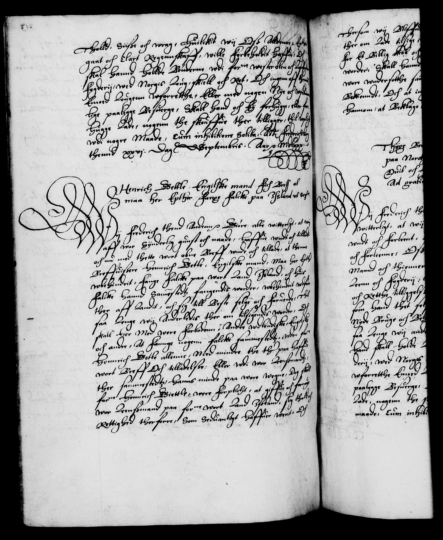 Danske Kanselli 1572-1799, RA/EA-3023/F/Fc/Fca/Fcaa/L0001: Norske registre (mikrofilm), 1572-1588, s. 313b