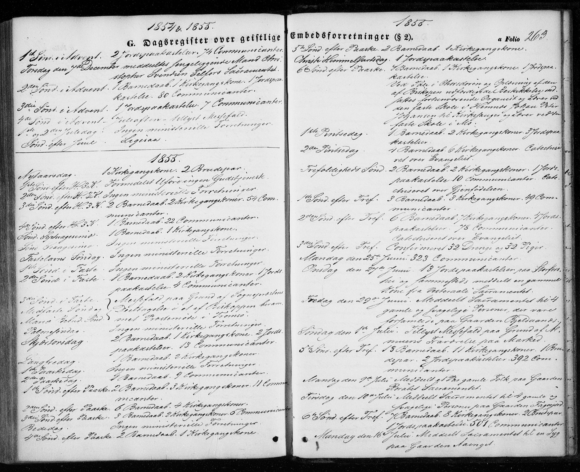 Ministerialprotokoller, klokkerbøker og fødselsregistre - Nordland, AV/SAT-A-1459/827/L0392: Ministerialbok nr. 827A04, 1853-1866, s. 263
