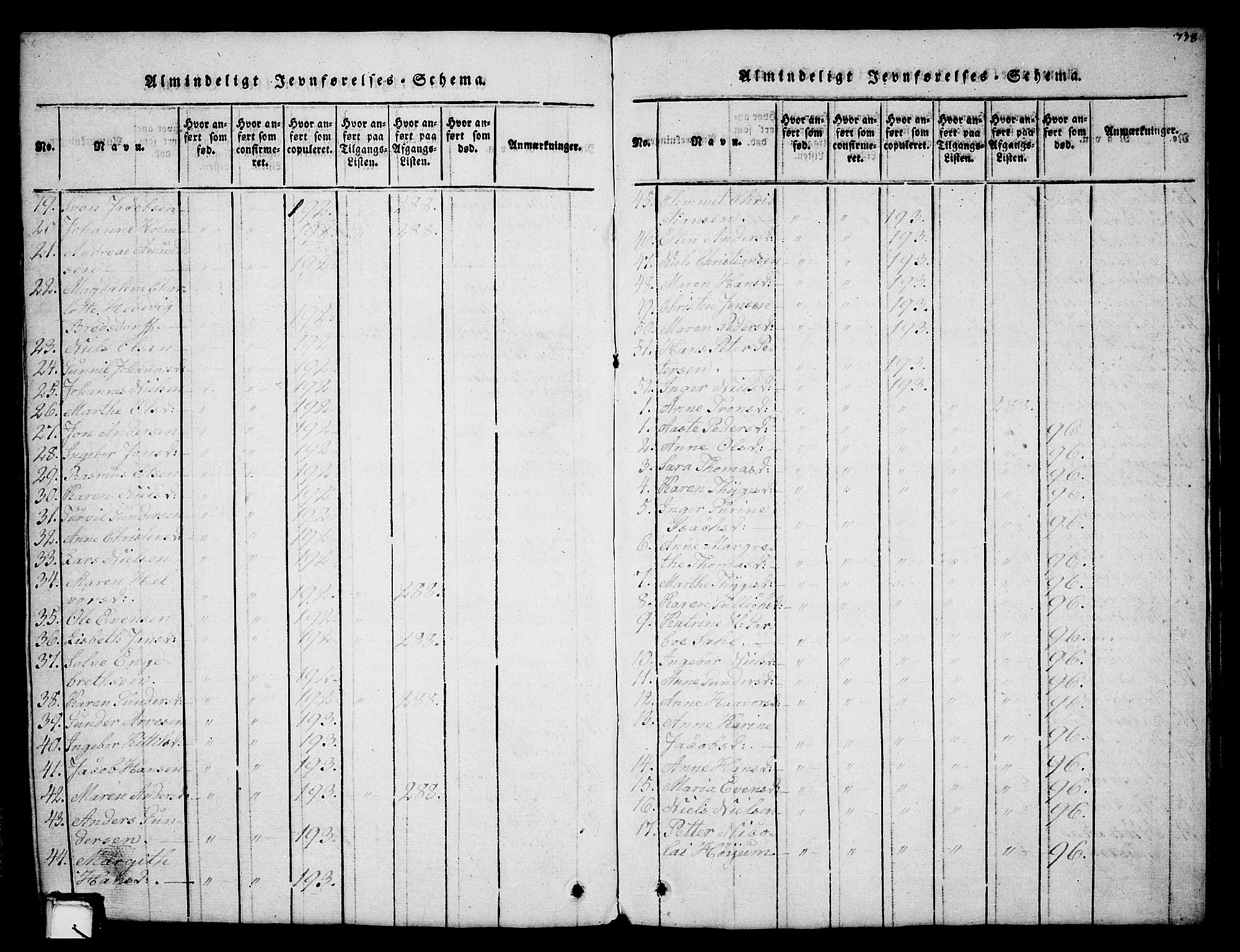 Holla kirkebøker, SAKO/A-272/G/Ga/L0001: Klokkerbok nr. I 1, 1814-1830, s. 338