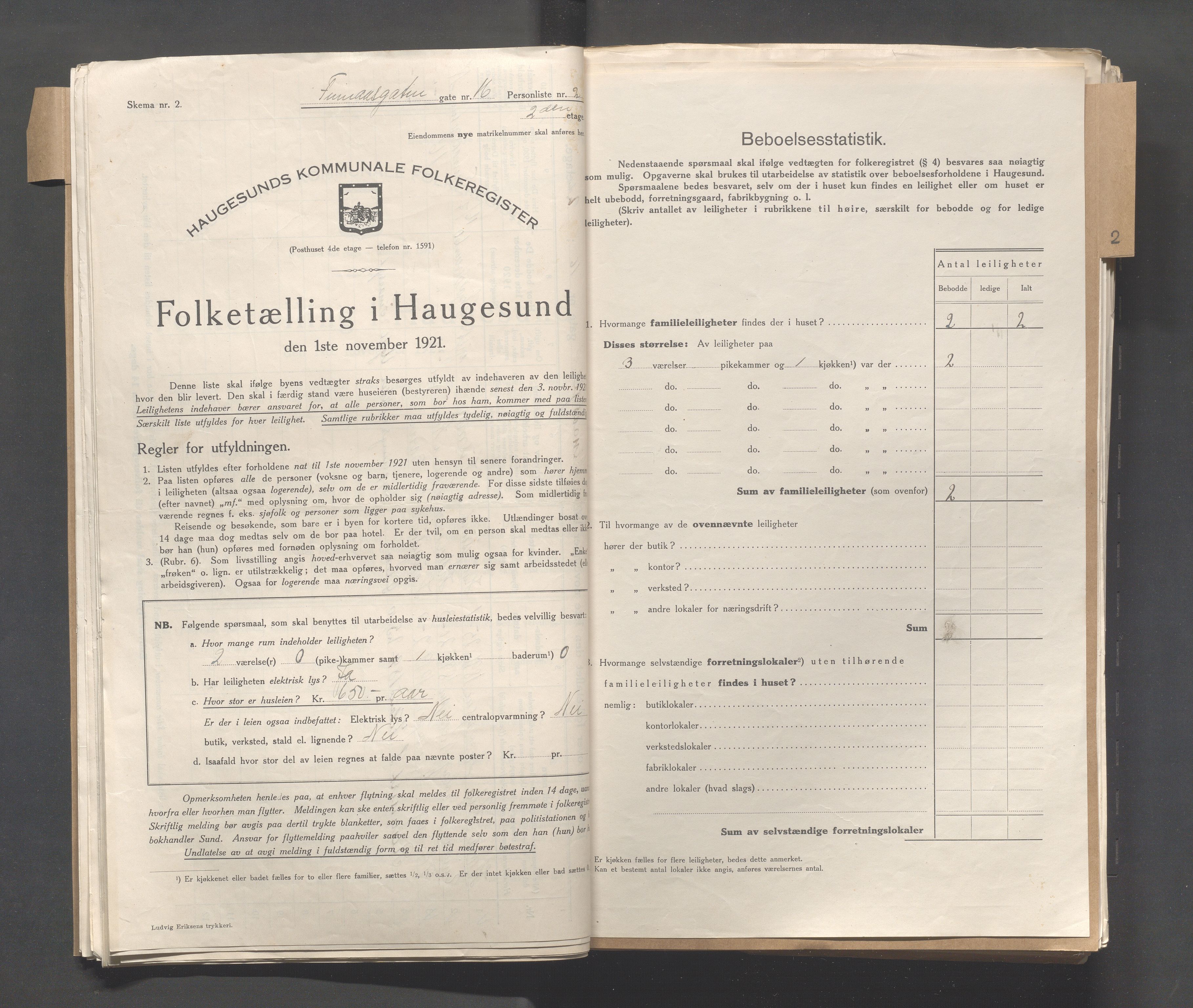 IKAR, Kommunal folketelling 1.11.1921 for Haugesund, 1921, s. 820