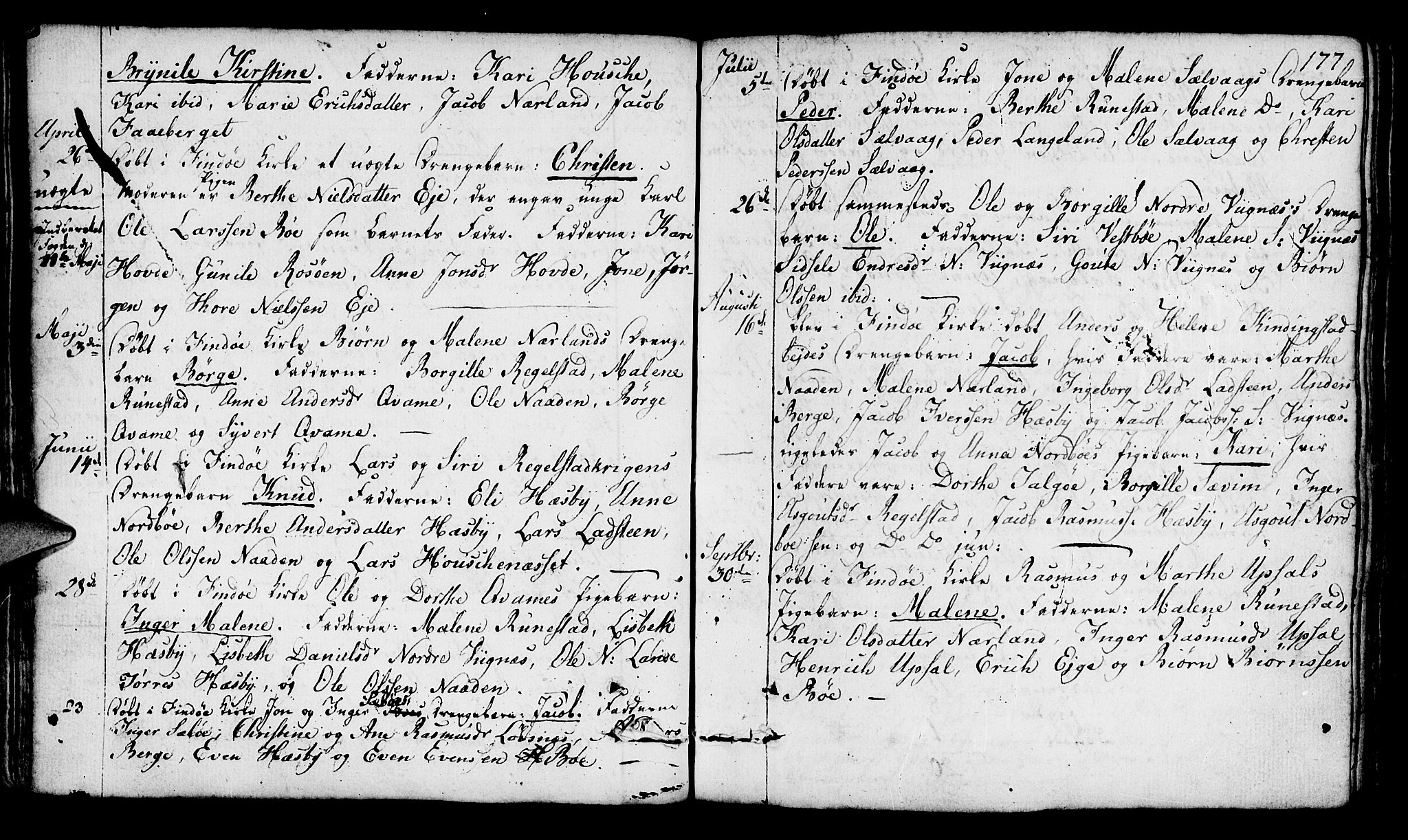 Finnøy sokneprestkontor, AV/SAST-A-101825/H/Ha/Haa/L0005: Ministerialbok nr. A 5, 1773-1816, s. 177