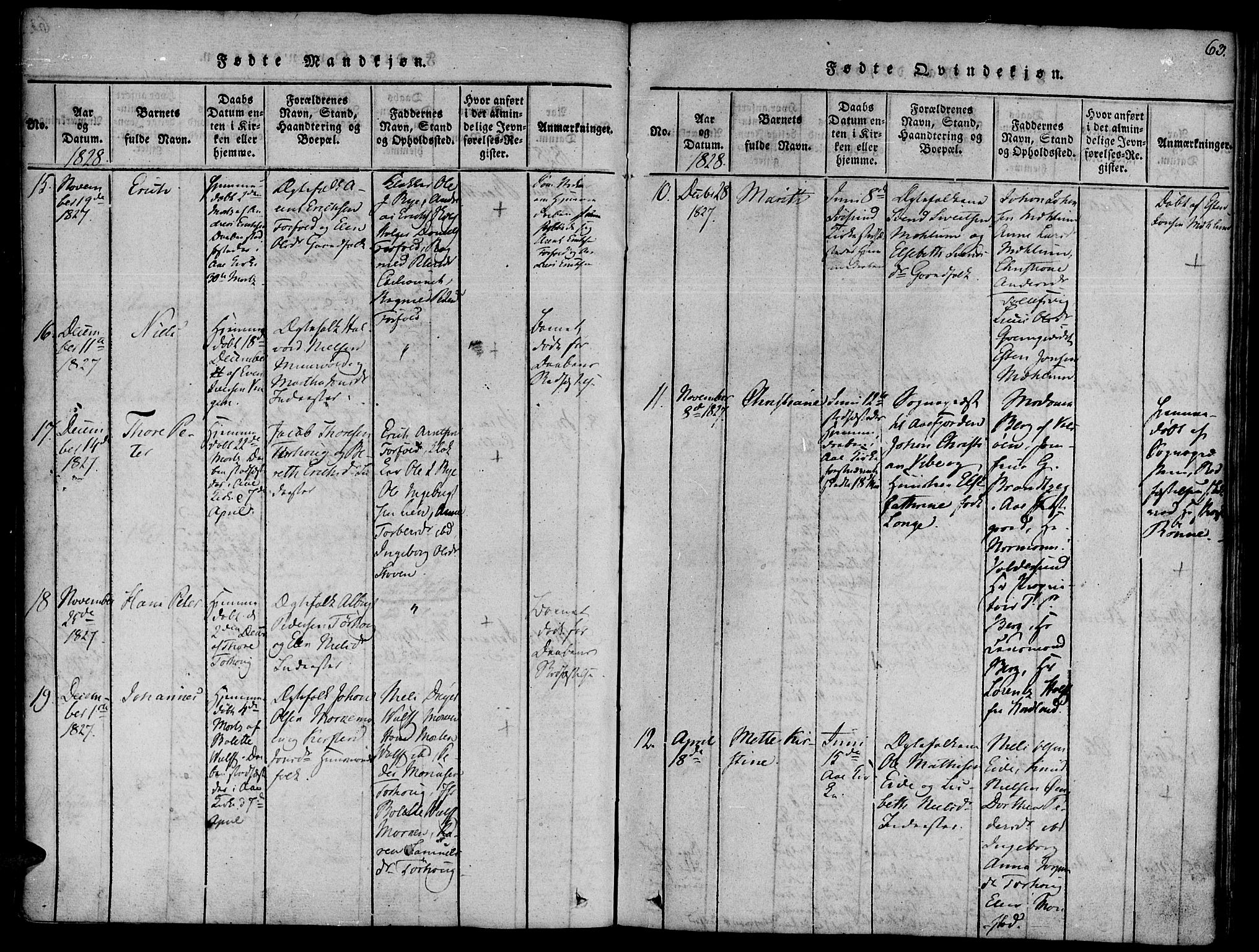 Ministerialprotokoller, klokkerbøker og fødselsregistre - Sør-Trøndelag, SAT/A-1456/655/L0675: Ministerialbok nr. 655A04, 1818-1830, s. 63