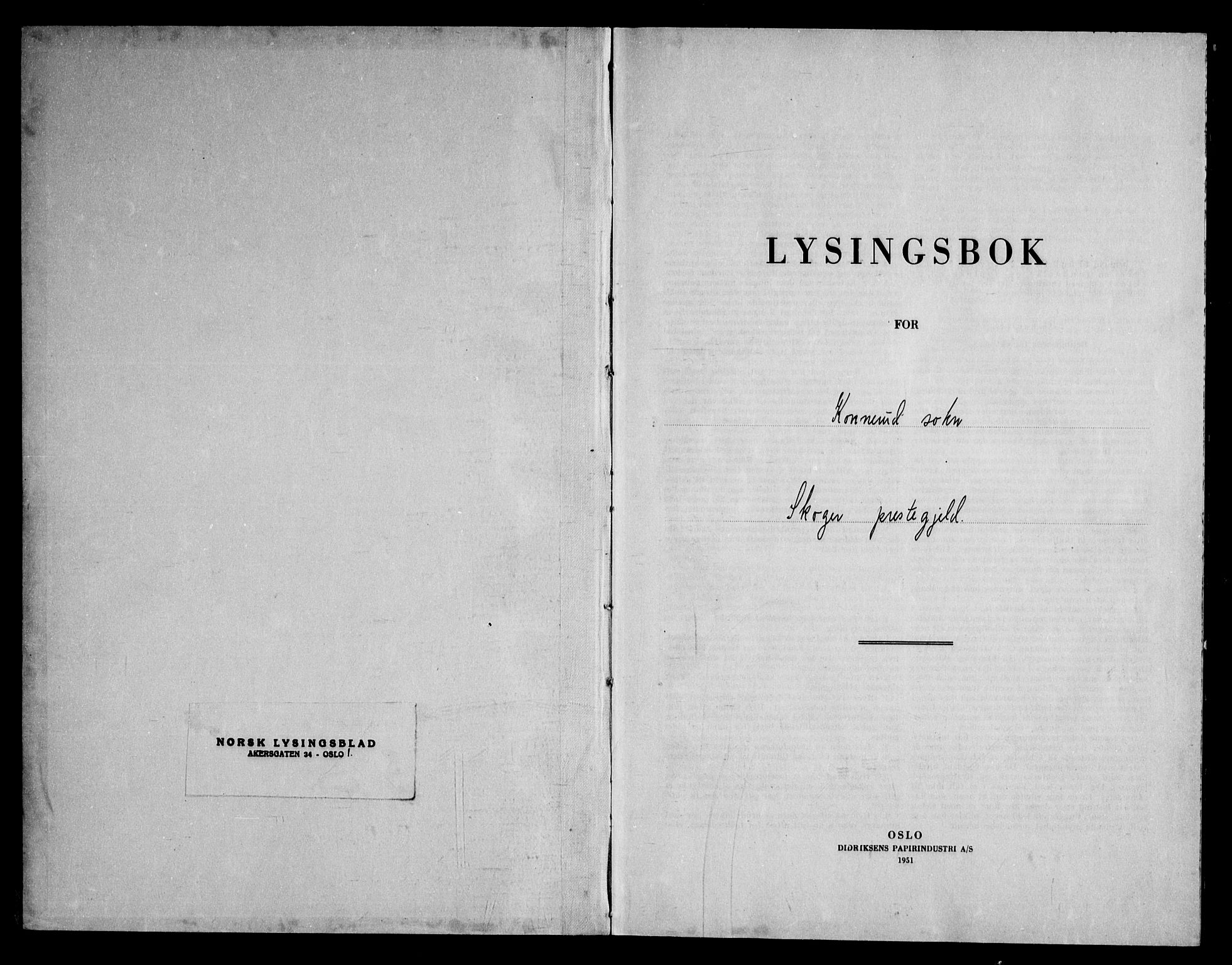 Skoger kirkebøker, SAKO/A-59/H/Hb/L0001: Lysningsprotokoll nr. II 1, 1956-1969