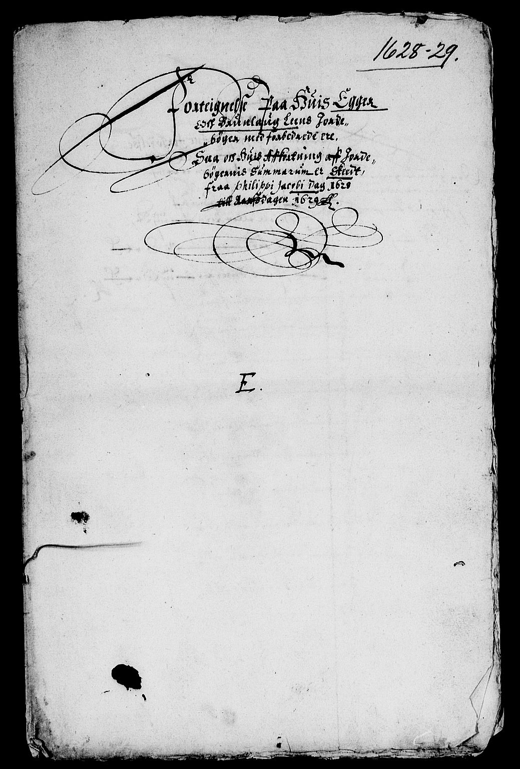 Rentekammeret inntil 1814, Reviderte regnskaper, Lensregnskaper, AV/RA-EA-5023/R/Rb/Rbl/L0003: Brunla len med Eiker len 1626-37, 1628-1631