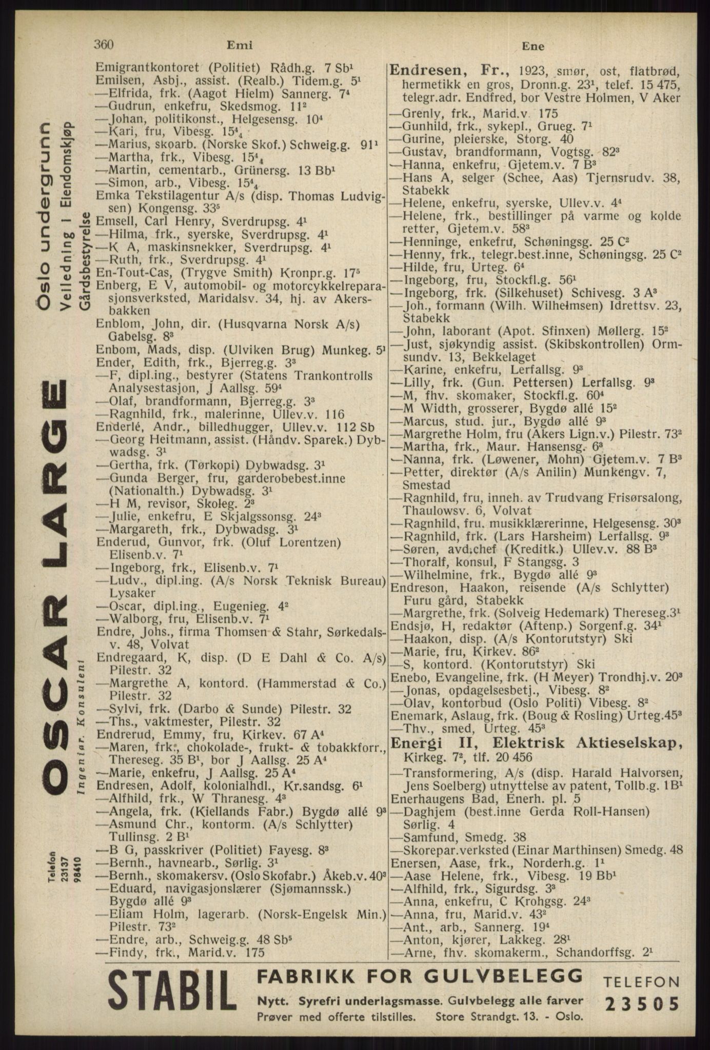 Kristiania/Oslo adressebok, PUBL/-, 1934, s. 360