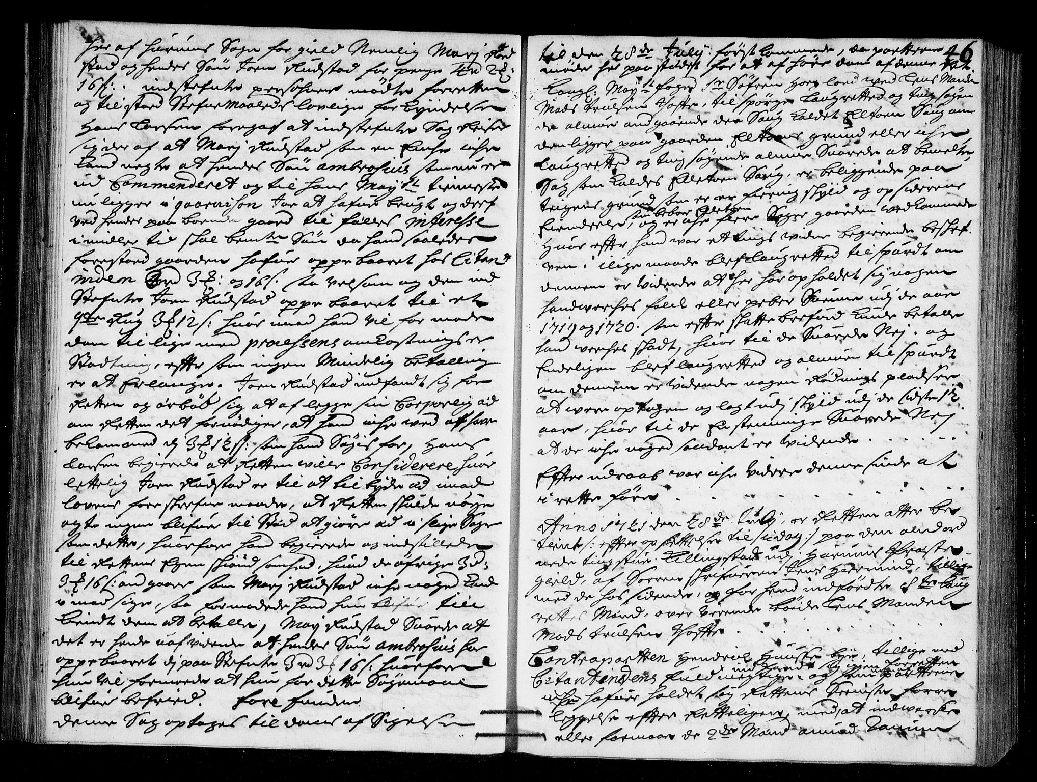 Lier, Røyken og Hurum sorenskriveri, AV/SAKO-A-89/F/Fa/L0045: Tingbok, 1721-1724, s. 46