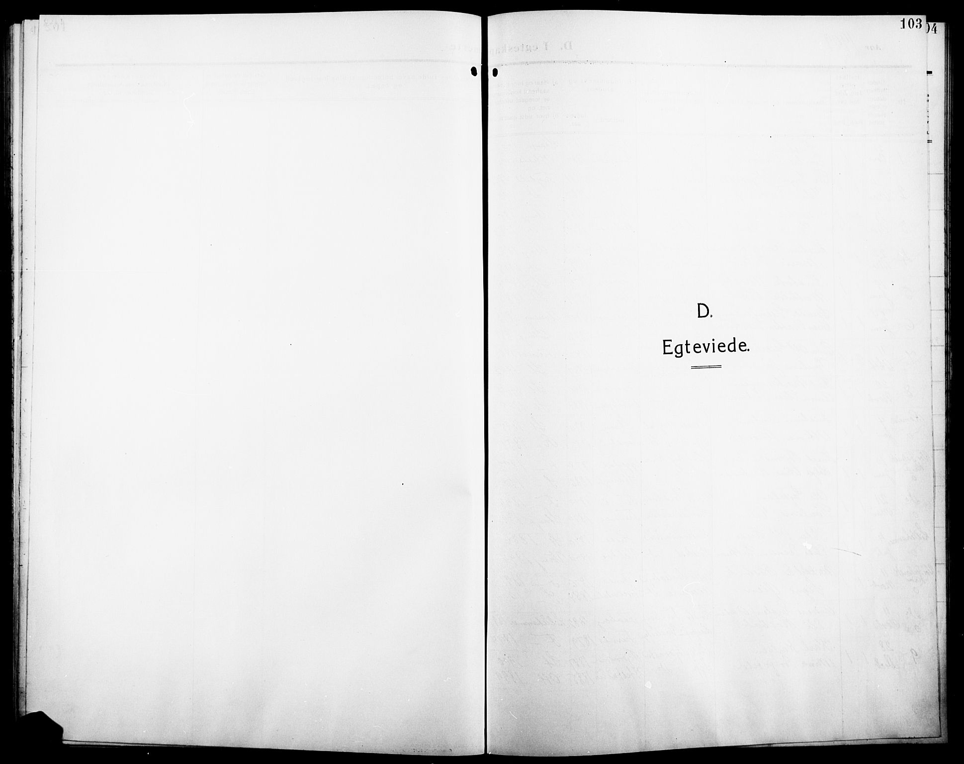 Stange prestekontor, SAH/PREST-002/L/L0014: Klokkerbok nr. 14, 1909-1917, s. 103