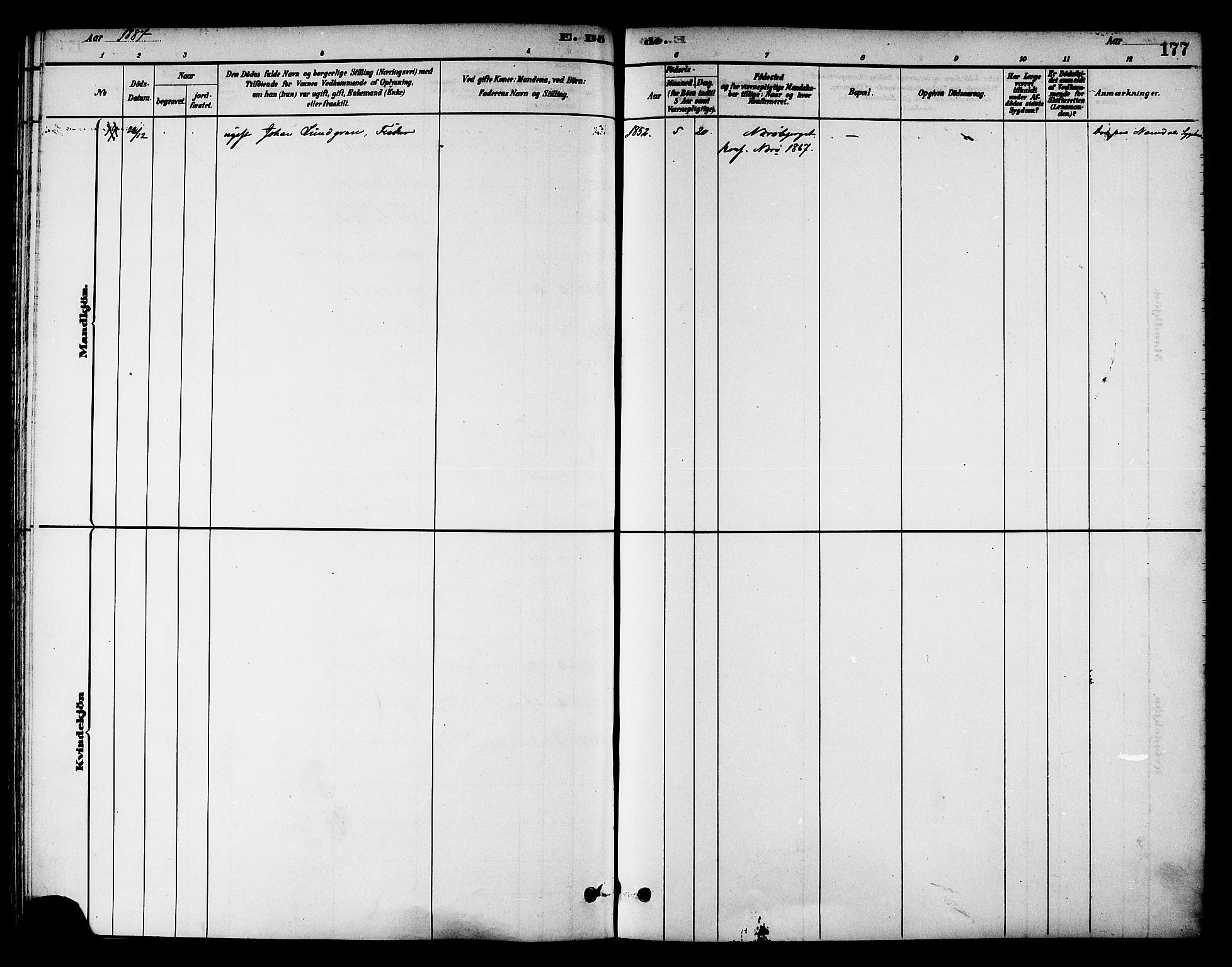 Ministerialprotokoller, klokkerbøker og fødselsregistre - Nord-Trøndelag, AV/SAT-A-1458/784/L0672: Ministerialbok nr. 784A07, 1880-1887, s. 177