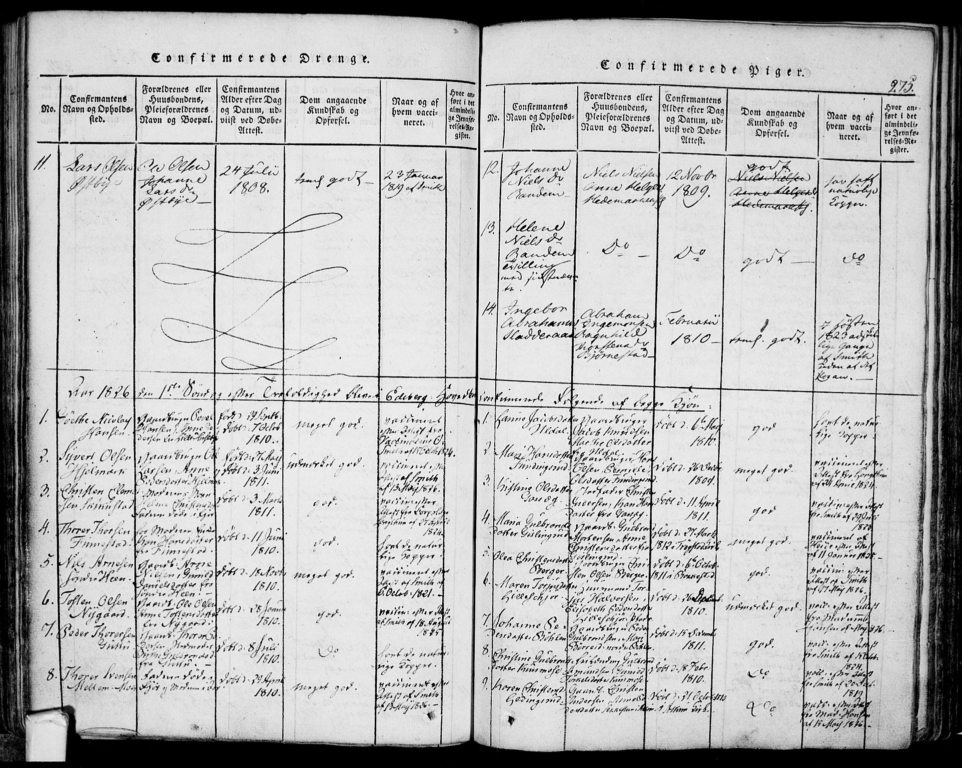Eidsberg prestekontor Kirkebøker, AV/SAO-A-10905/F/Fa/L0007: Ministerialbok nr. I 7, 1814-1832, s. 275