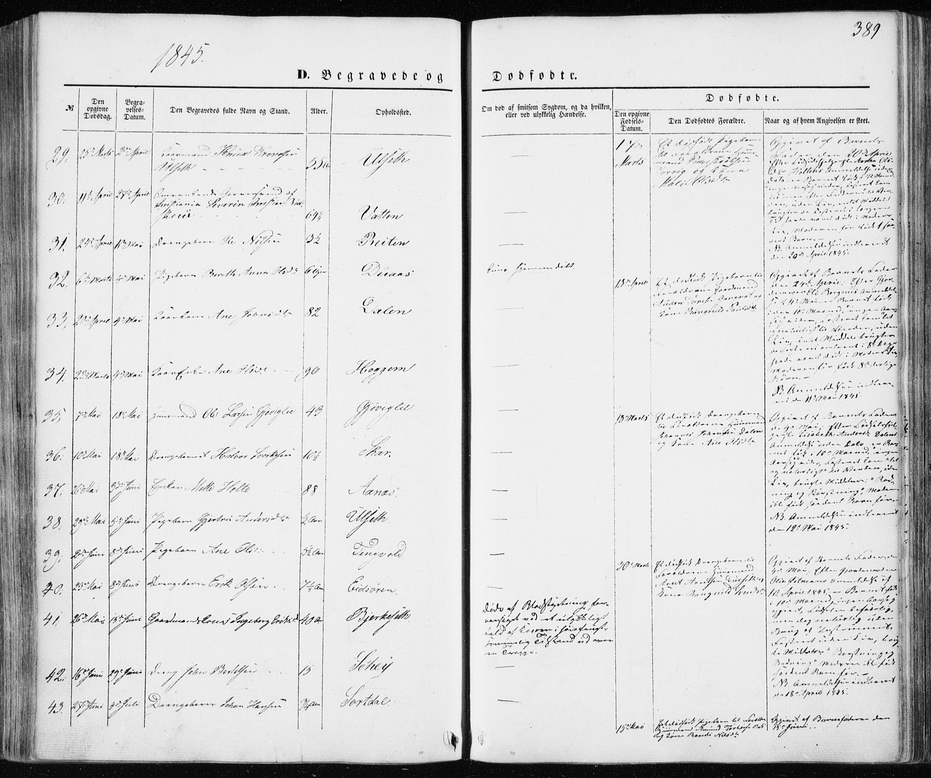 Ministerialprotokoller, klokkerbøker og fødselsregistre - Møre og Romsdal, AV/SAT-A-1454/586/L0984: Ministerialbok nr. 586A10, 1844-1856, s. 389