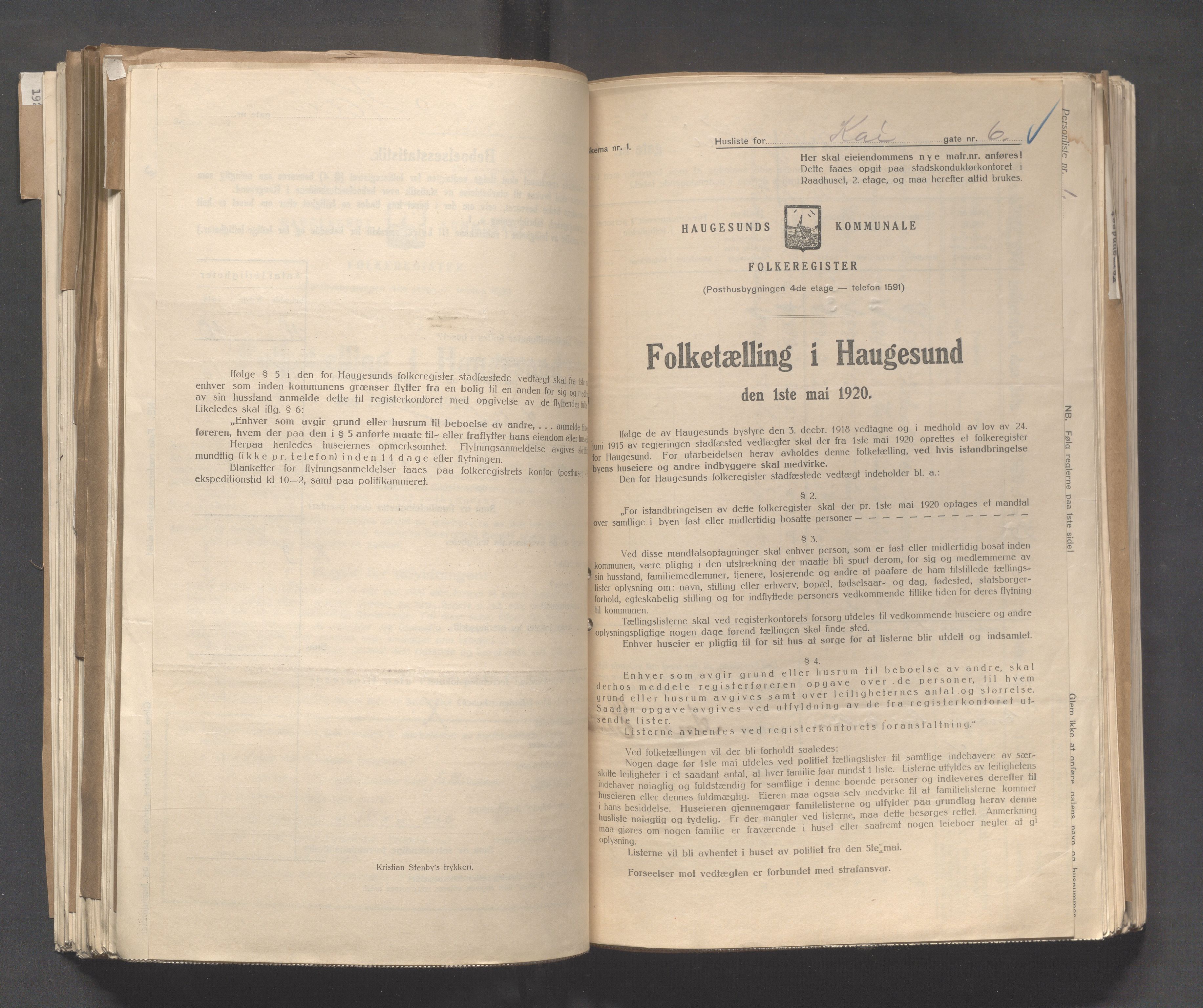 IKAR, Kommunal folketelling 1.5.1920 for Haugesund, 1920, s. 2233