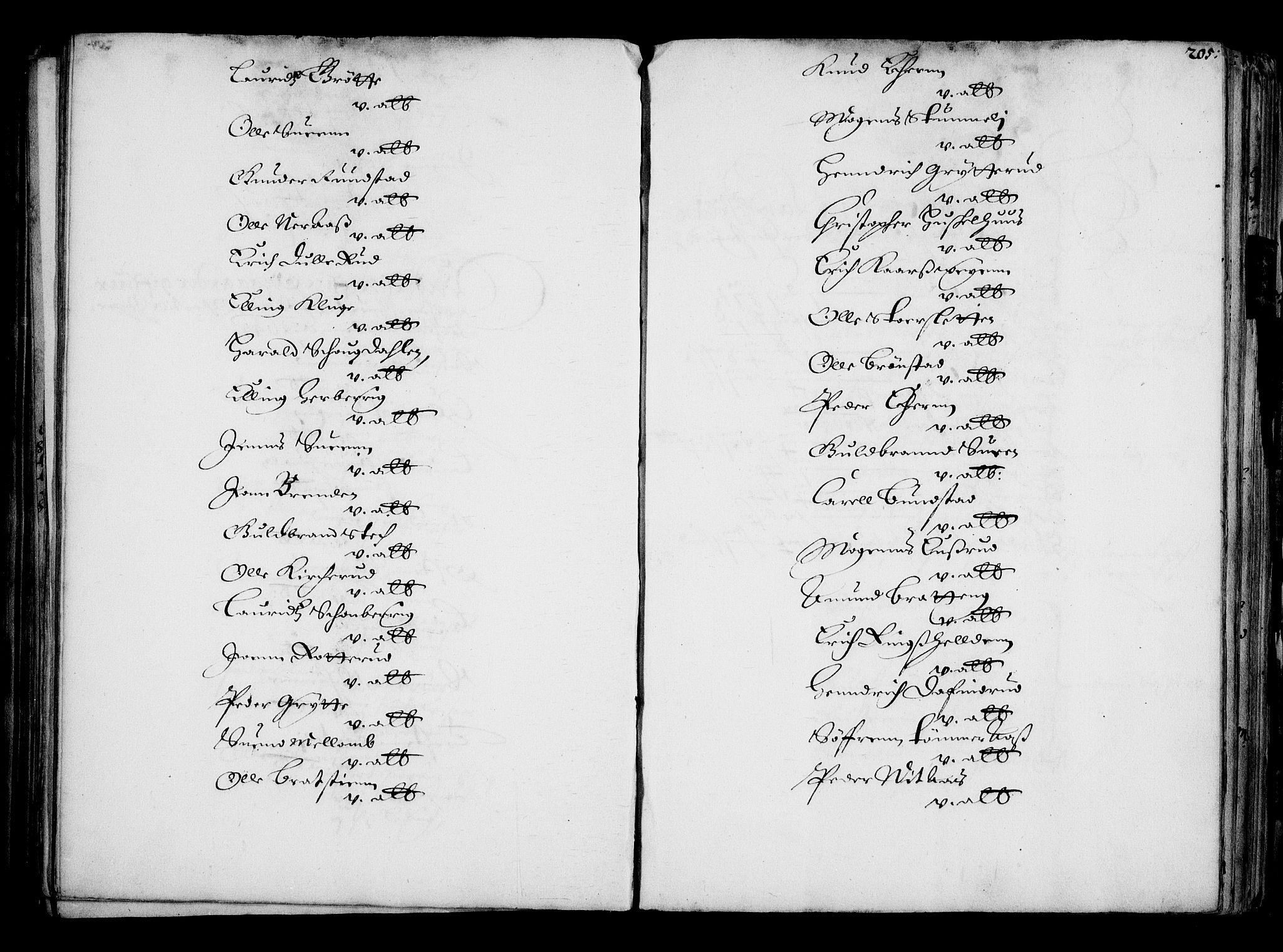 Rentekammeret inntil 1814, Realistisk ordnet avdeling, AV/RA-EA-4070/N/Na/L0001: [XI f]: Akershus stifts jordebok, 1652, s. 204b-205a
