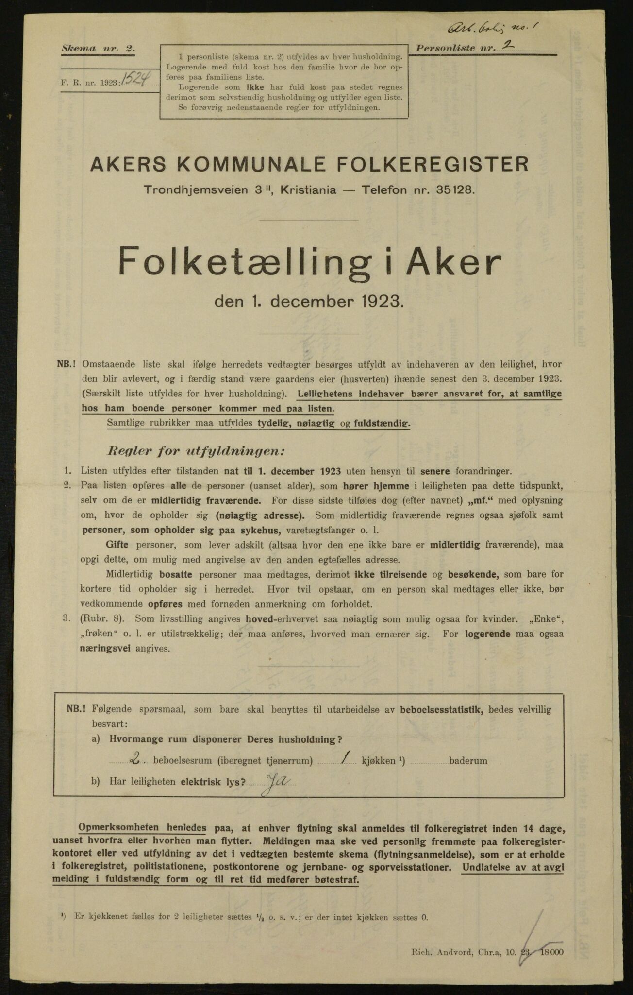 , Kommunal folketelling 1.12.1923 for Aker, 1923, s. 31974