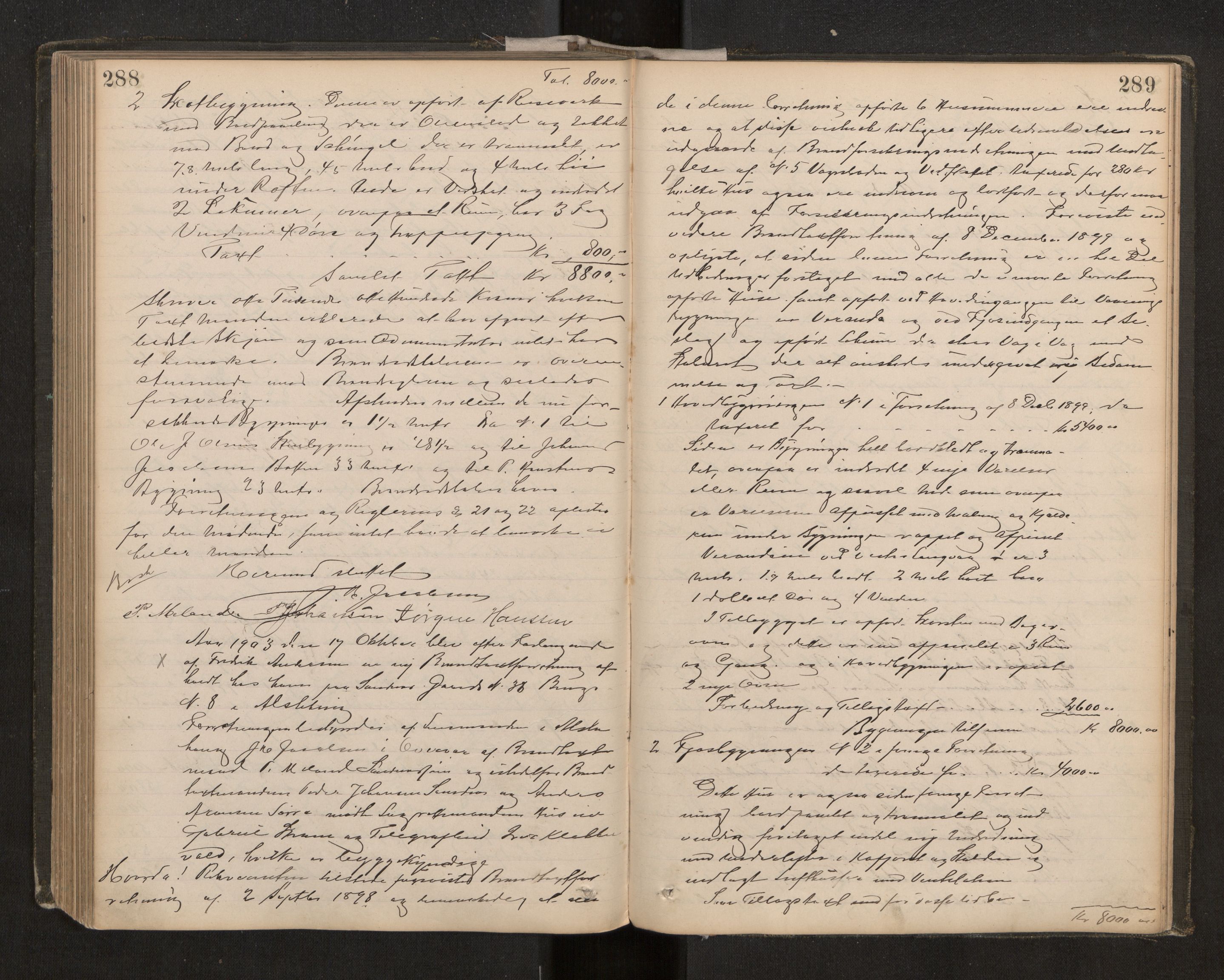 Norges Brannkasse Alstahaug, AV/SAT-A-5568, 1885-1905, s. 288-289