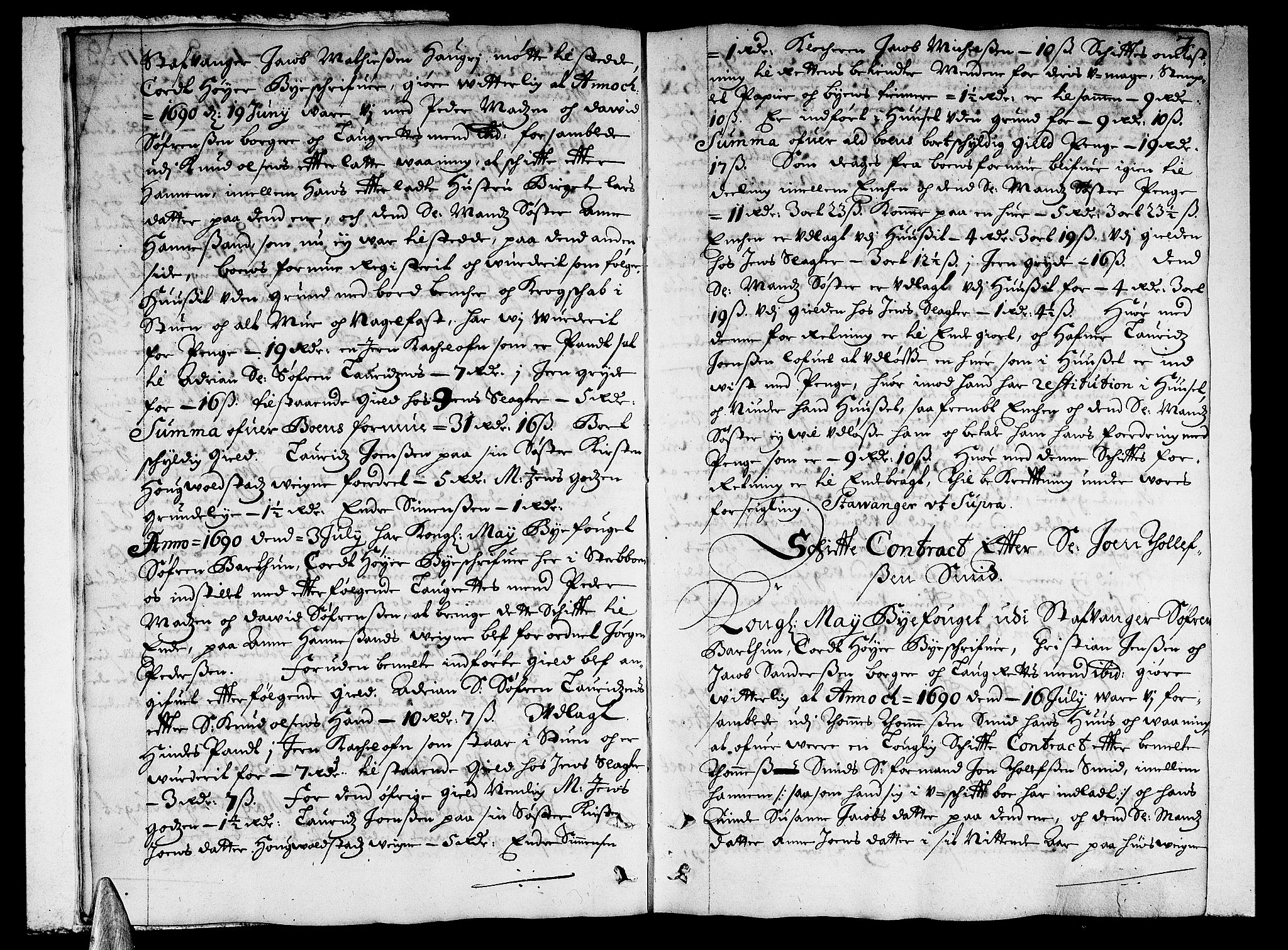 Stavanger byfogd, AV/SAST-A-101408/001/5/50/503BB/L0002: Skifteprotokoll, 1690-1694, s. 6b-7a