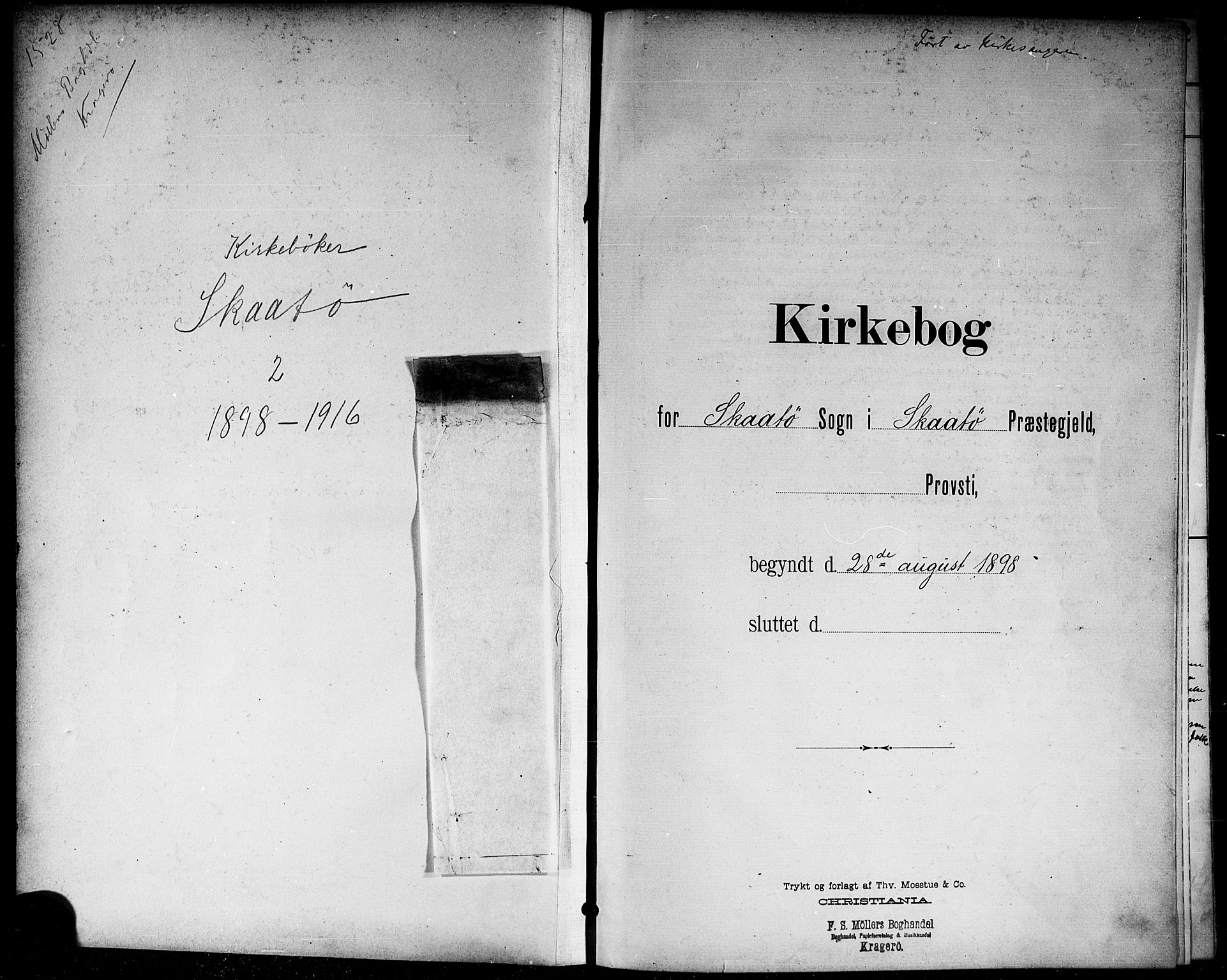 Skåtøy kirkebøker, AV/SAKO-A-304/G/Ga/L0004: Klokkerbok nr. I 4, 1898-1916