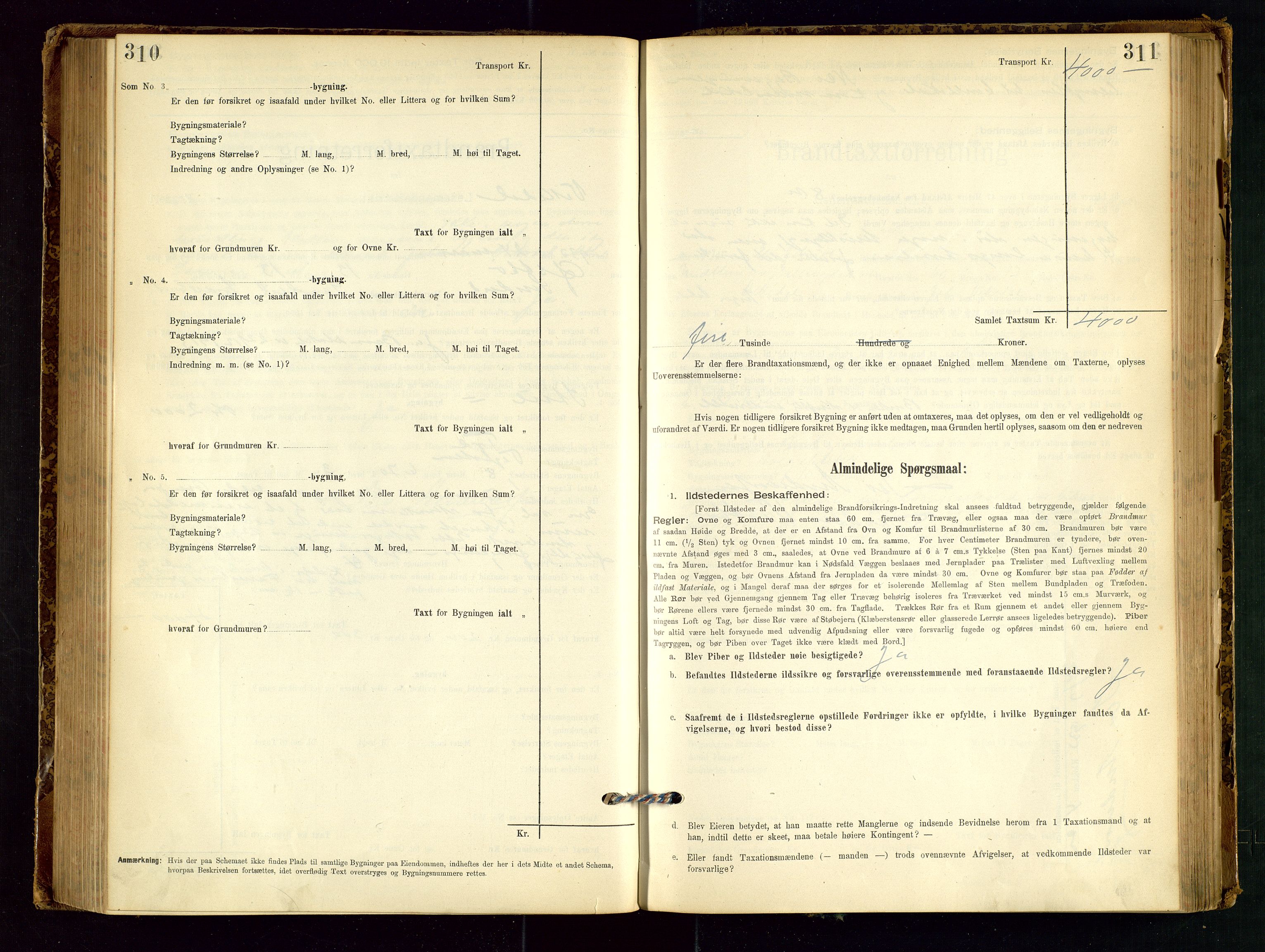 Vikedal lensmannskontor, SAST/A-100179/Gob/L0004: Branntakstprotokoll, 1894-1952, s. 310-311