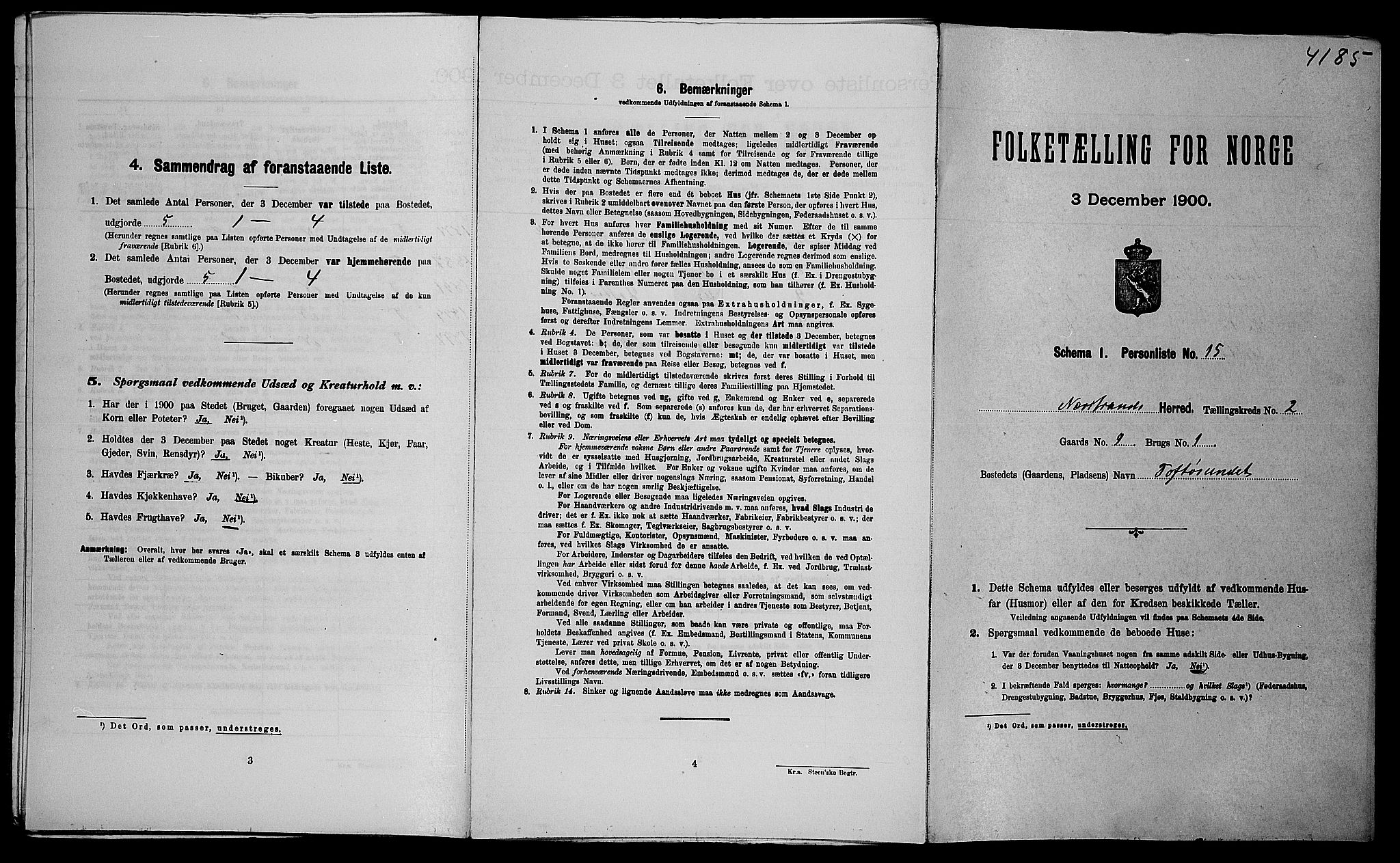 SAST, Folketelling 1900 for 1139 Nedstrand herred, 1900, s. 132