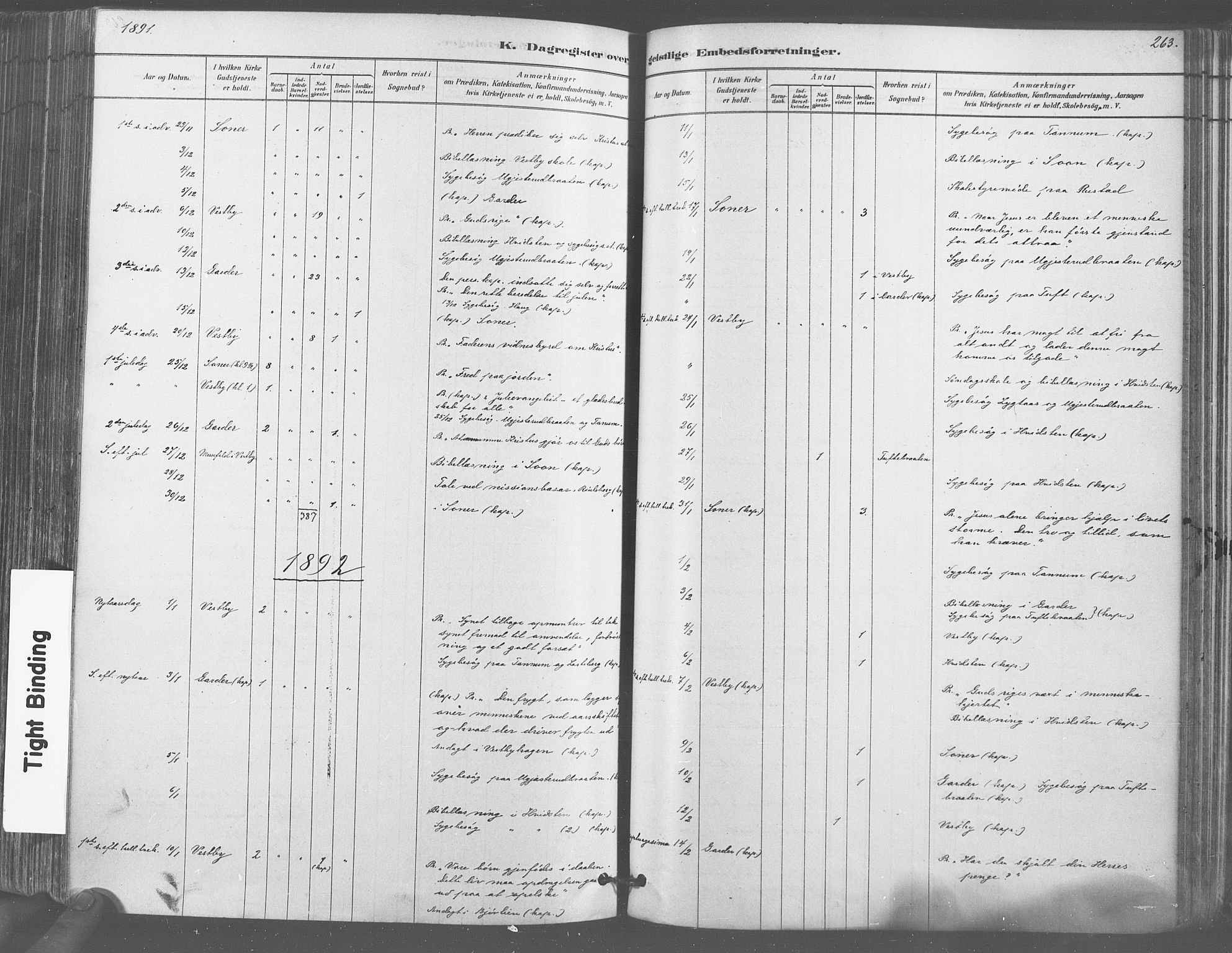 Vestby prestekontor Kirkebøker, SAO/A-10893/F/Fa/L0009: Ministerialbok nr. I 9, 1878-1900, s. 263