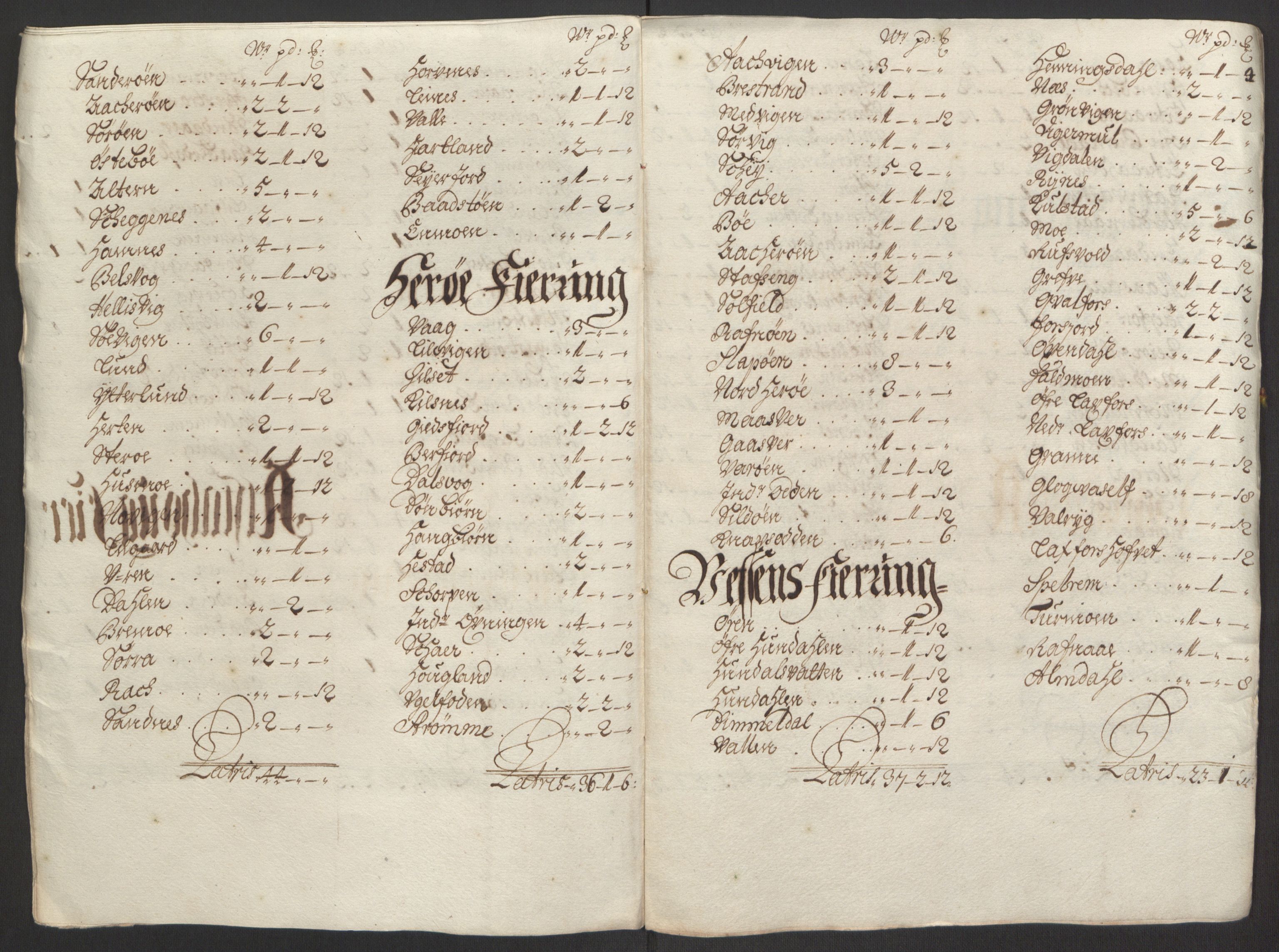 Rentekammeret inntil 1814, Reviderte regnskaper, Fogderegnskap, AV/RA-EA-4092/R65/L4505: Fogderegnskap Helgeland, 1693-1696, s. 95