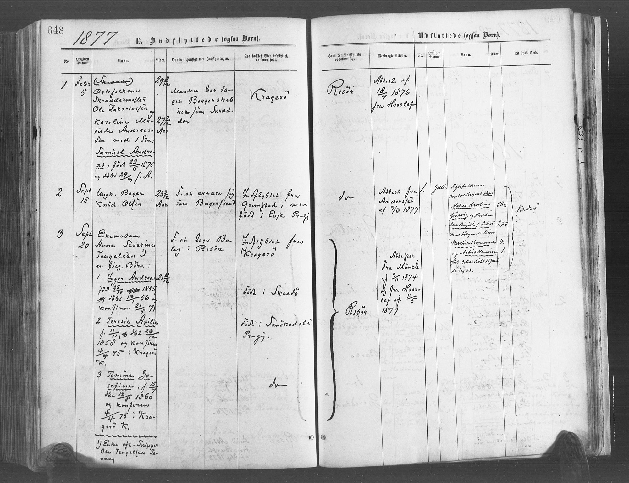 Risør sokneprestkontor, AV/SAK-1111-0035/F/Fa/L0004: Ministerialbok nr. A 4, 1865-1882, s. 648
