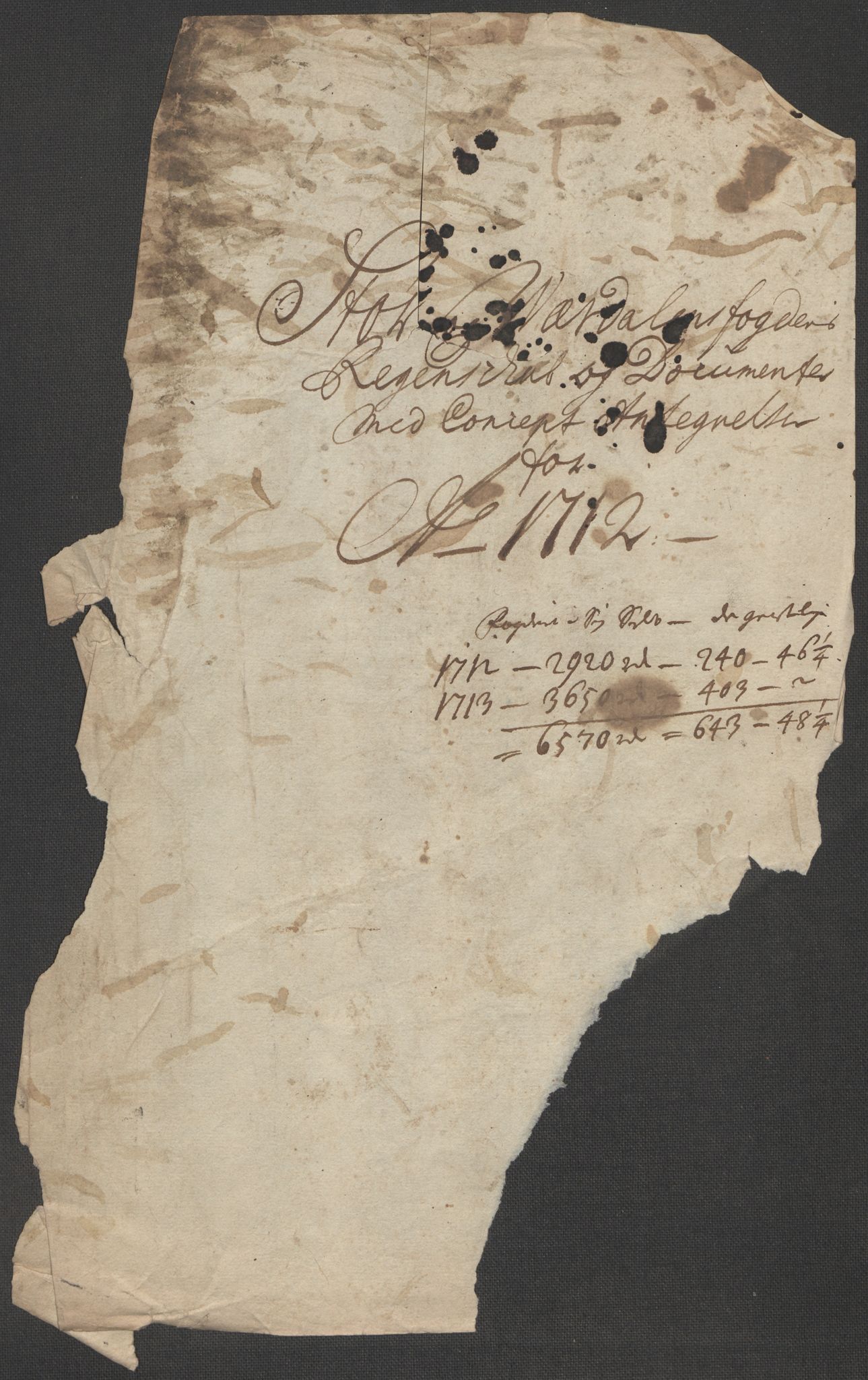 Rentekammeret inntil 1814, Reviderte regnskaper, Fogderegnskap, RA/EA-4092/R62/L4202: Fogderegnskap Stjørdal og Verdal, 1712, s. 4