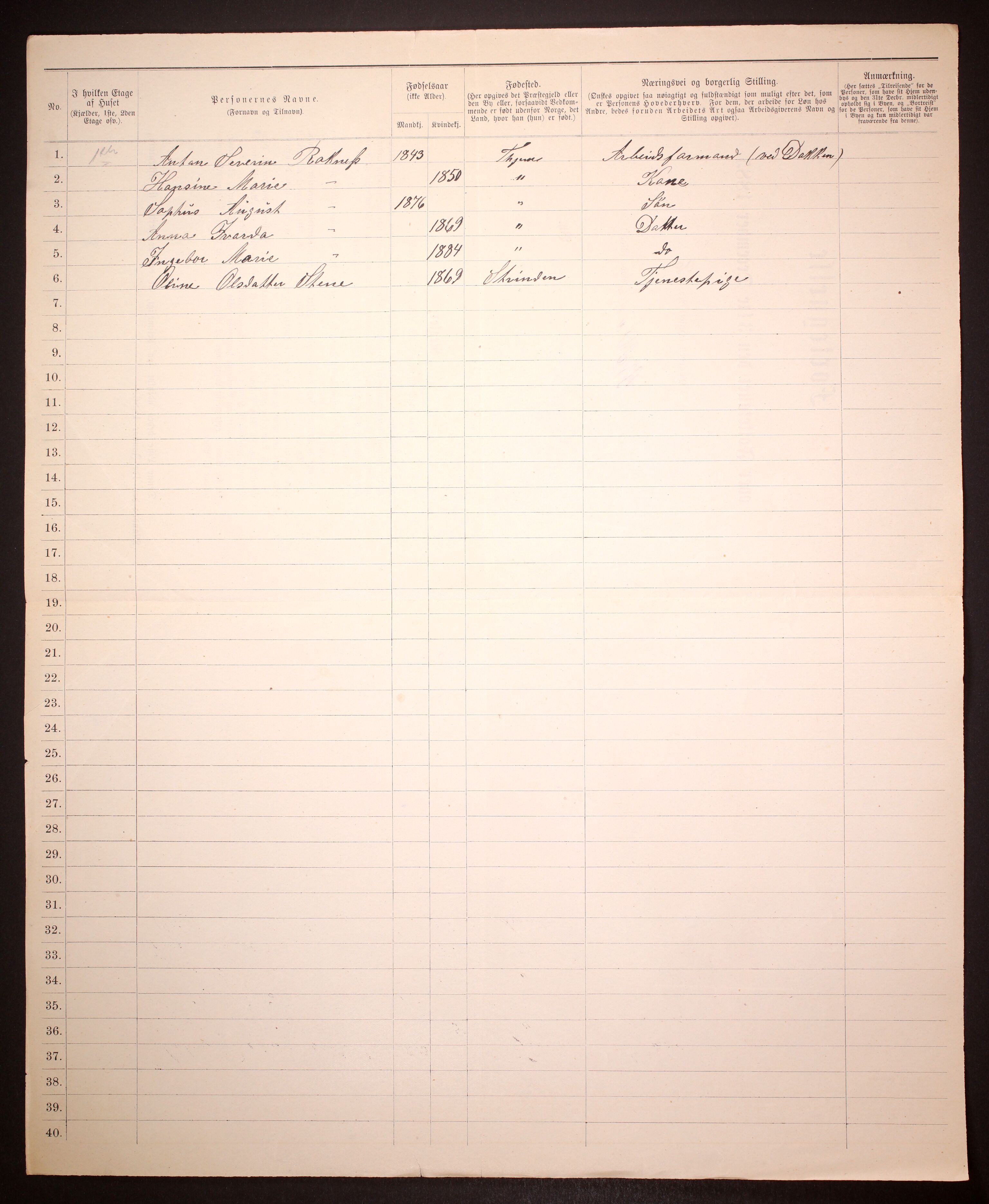 SAT, Folketelling 1885 for 1601 Trondheim kjøpstad, 1885, s. 2970
