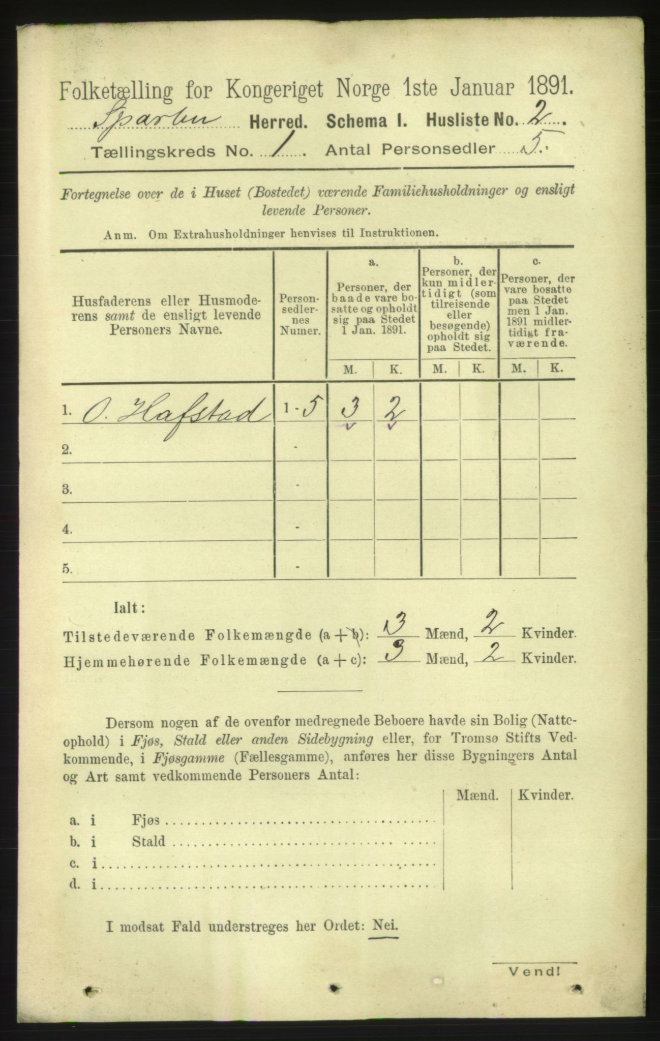 RA, Folketelling 1891 for 1731 Sparbu herred, 1891, s. 26