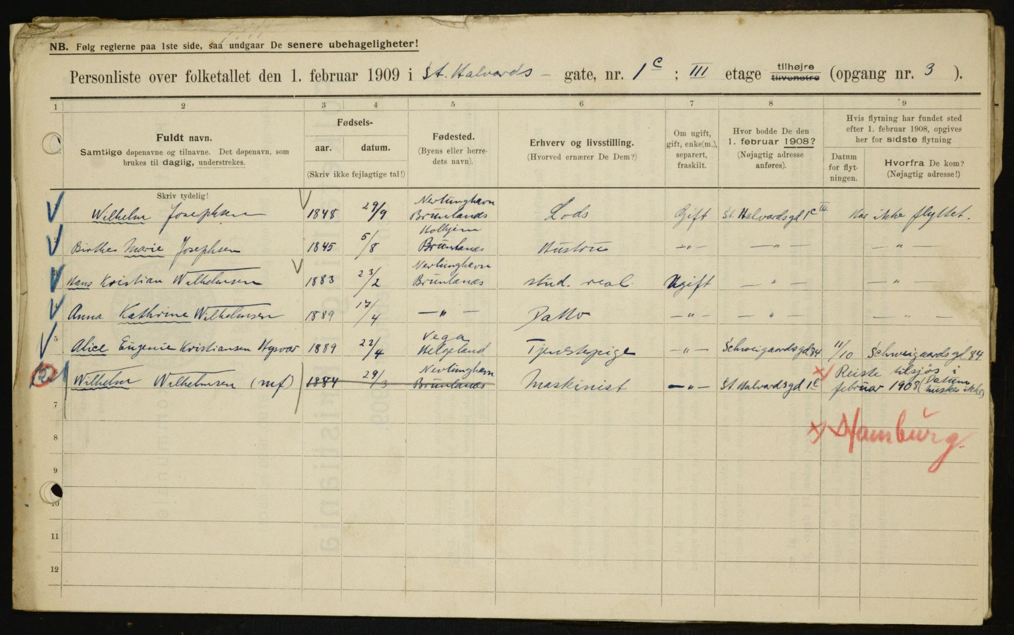 OBA, Kommunal folketelling 1.2.1909 for Kristiania kjøpstad, 1909, s. 79472