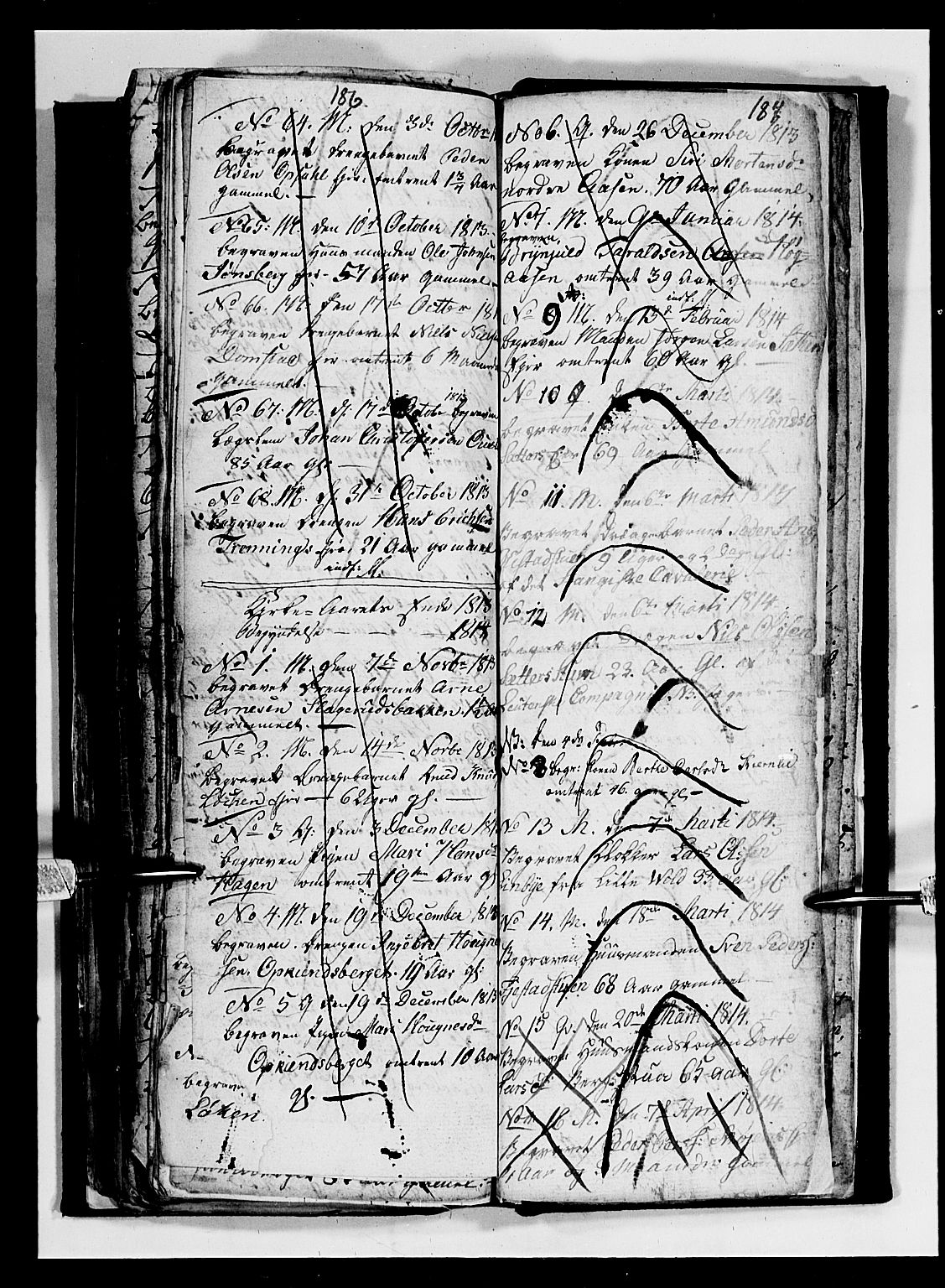Romedal prestekontor, AV/SAH-PREST-004/L/L0004: Klokkerbok nr. 4, 1807-1814, s. 186-187