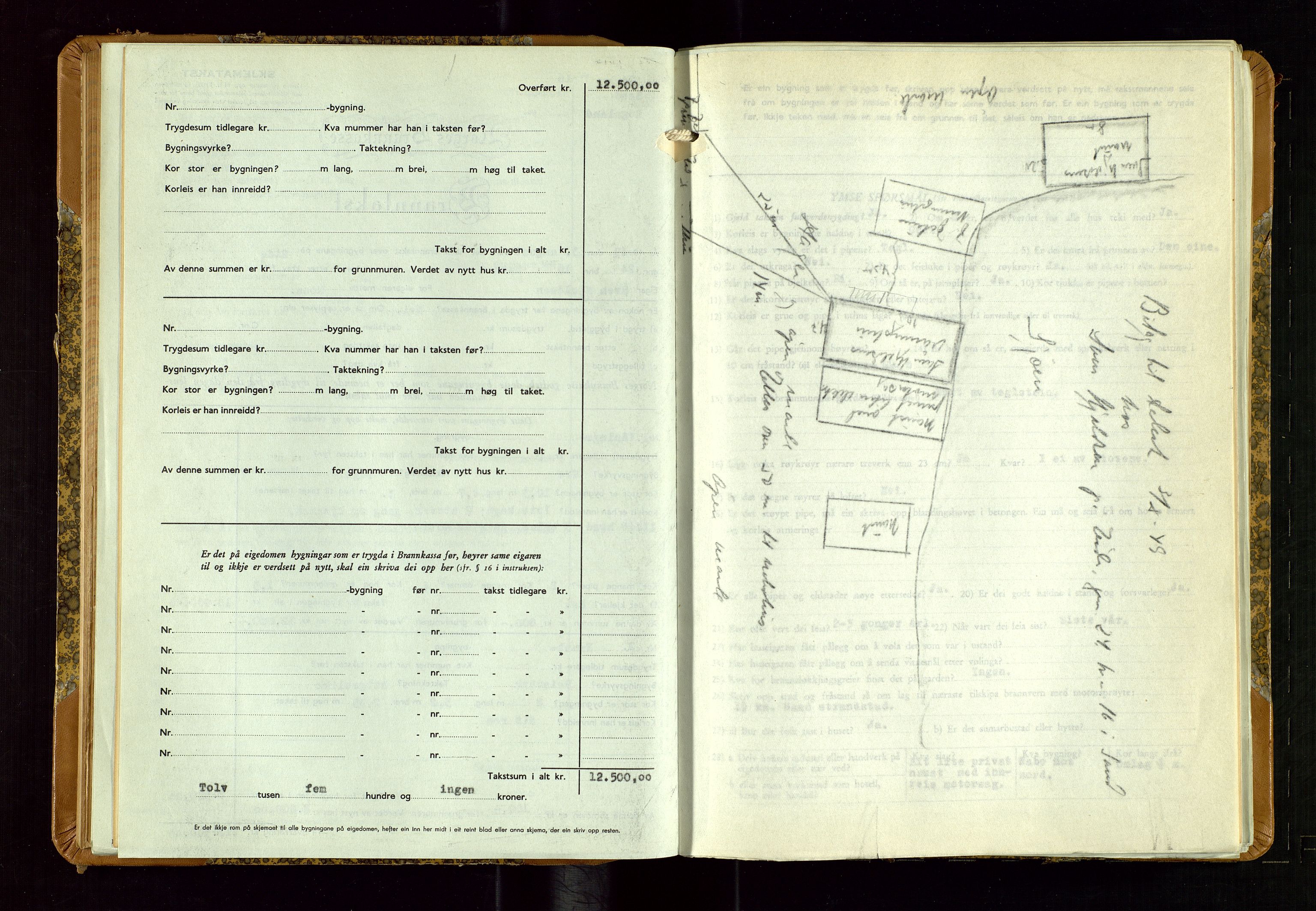 Sand lensmannskontor, AV/SAST-A-100415/Goc/L0002: "Brandtaxationsprotokol", 1936-1952, s. 130-131