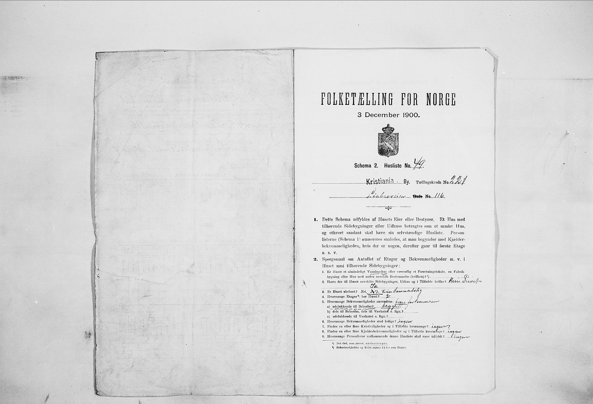 SAO, Folketelling 1900 for 0301 Kristiania kjøpstad, 1900, s. 52816