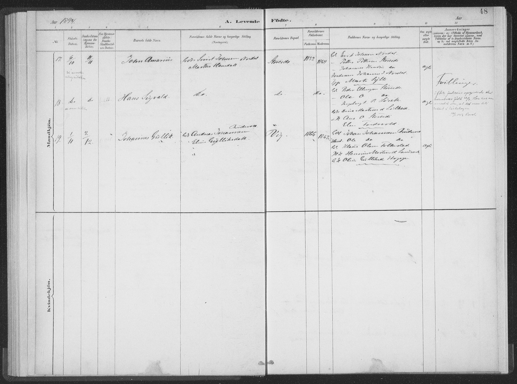 Ministerialprotokoller, klokkerbøker og fødselsregistre - Møre og Romsdal, AV/SAT-A-1454/502/L0025: Ministerialbok nr. 502A03, 1885-1909, s. 48