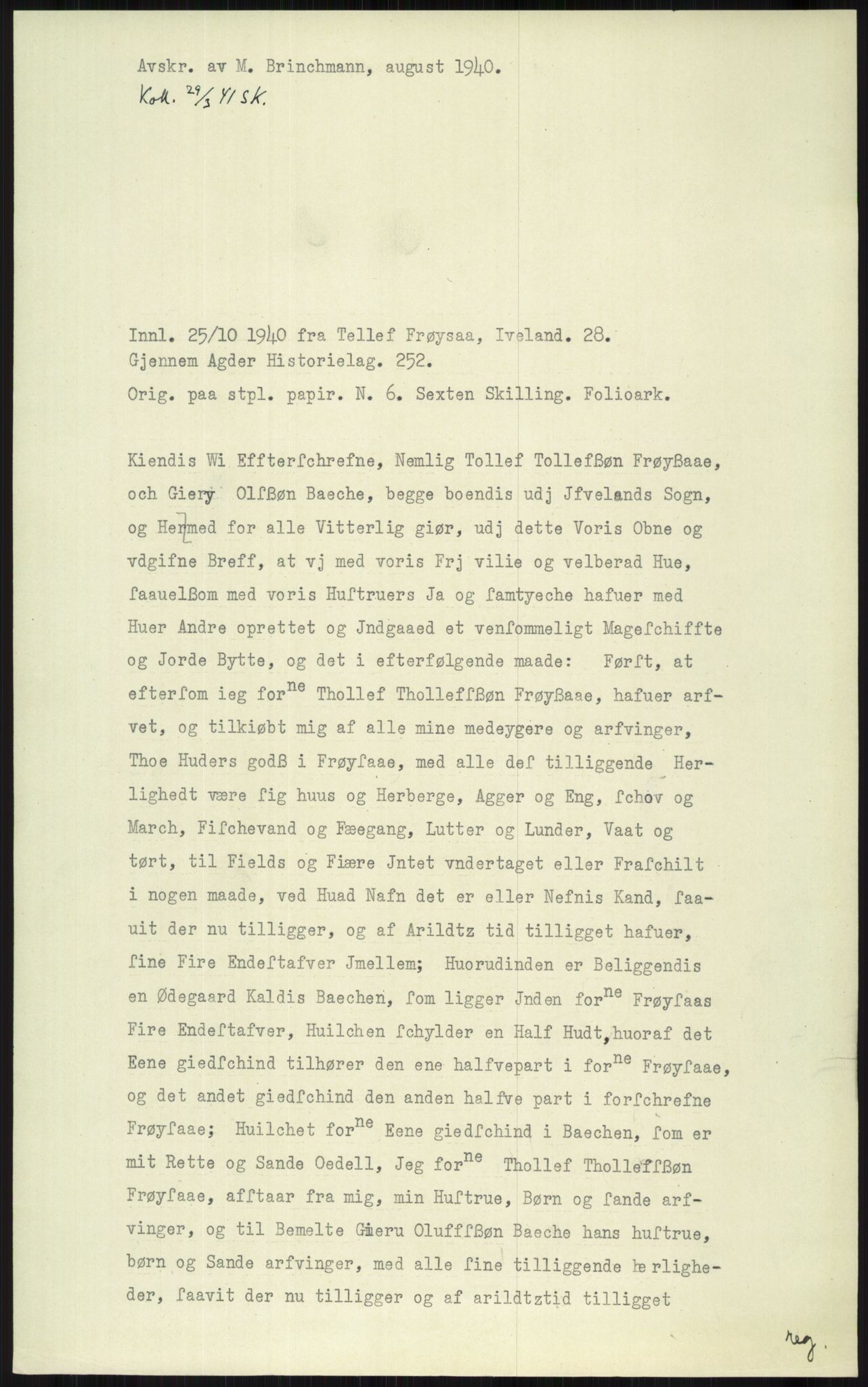 Samlinger til kildeutgivelse, Diplomavskriftsamlingen, AV/RA-EA-4053/H/Ha, s. 2303