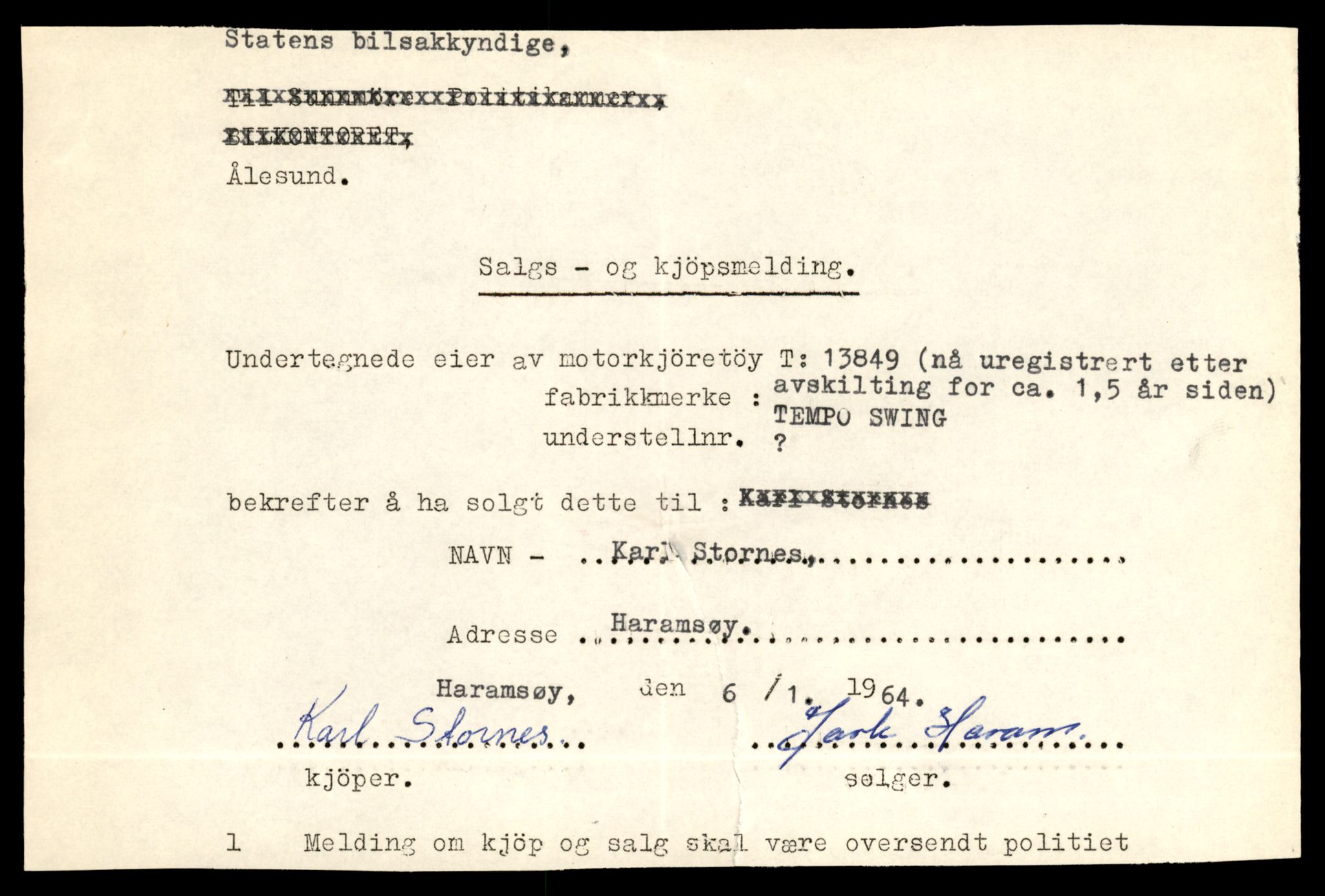 Møre og Romsdal vegkontor - Ålesund trafikkstasjon, AV/SAT-A-4099/F/Fe/L0041: Registreringskort for kjøretøy T 13710 - T 13905, 1927-1998, s. 2525