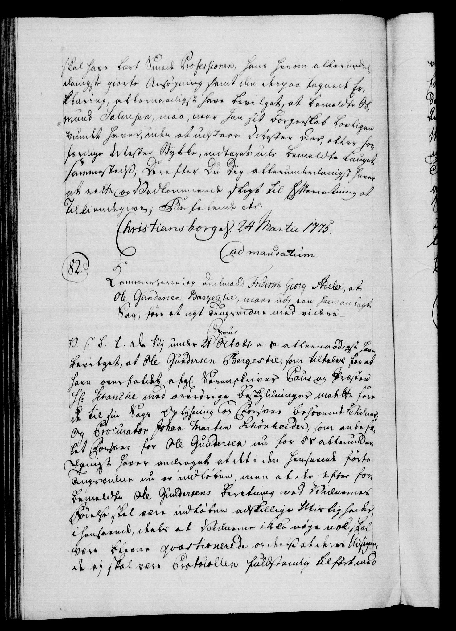 Danske Kanselli 1572-1799, AV/RA-EA-3023/F/Fc/Fca/Fcab/L0041: Norske tegnelser, 1773-1776, s. 540b